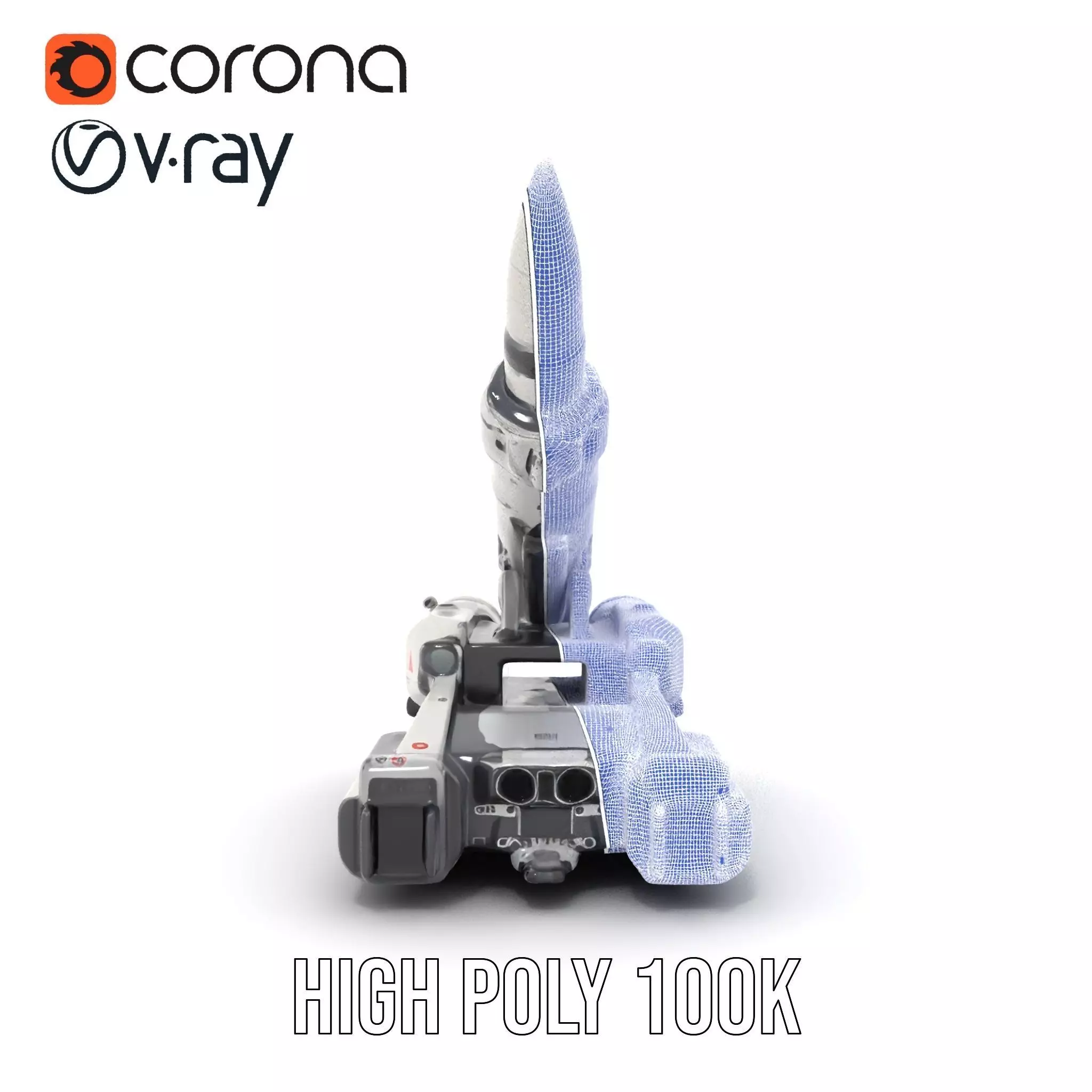 Futuristic Missile Launcher Model Pack Low-poly 3D model_35