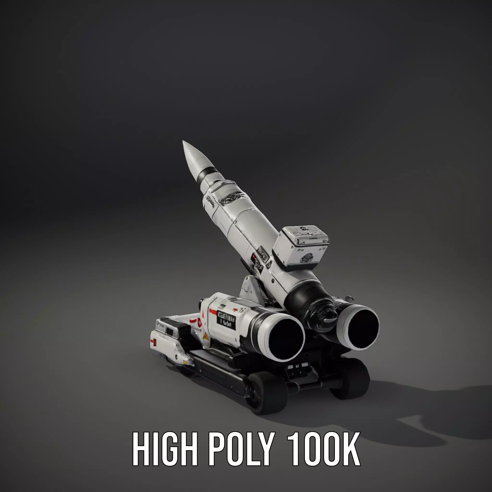 Futuristic Missile Launcher Model Pack Low-poly 3D model_11