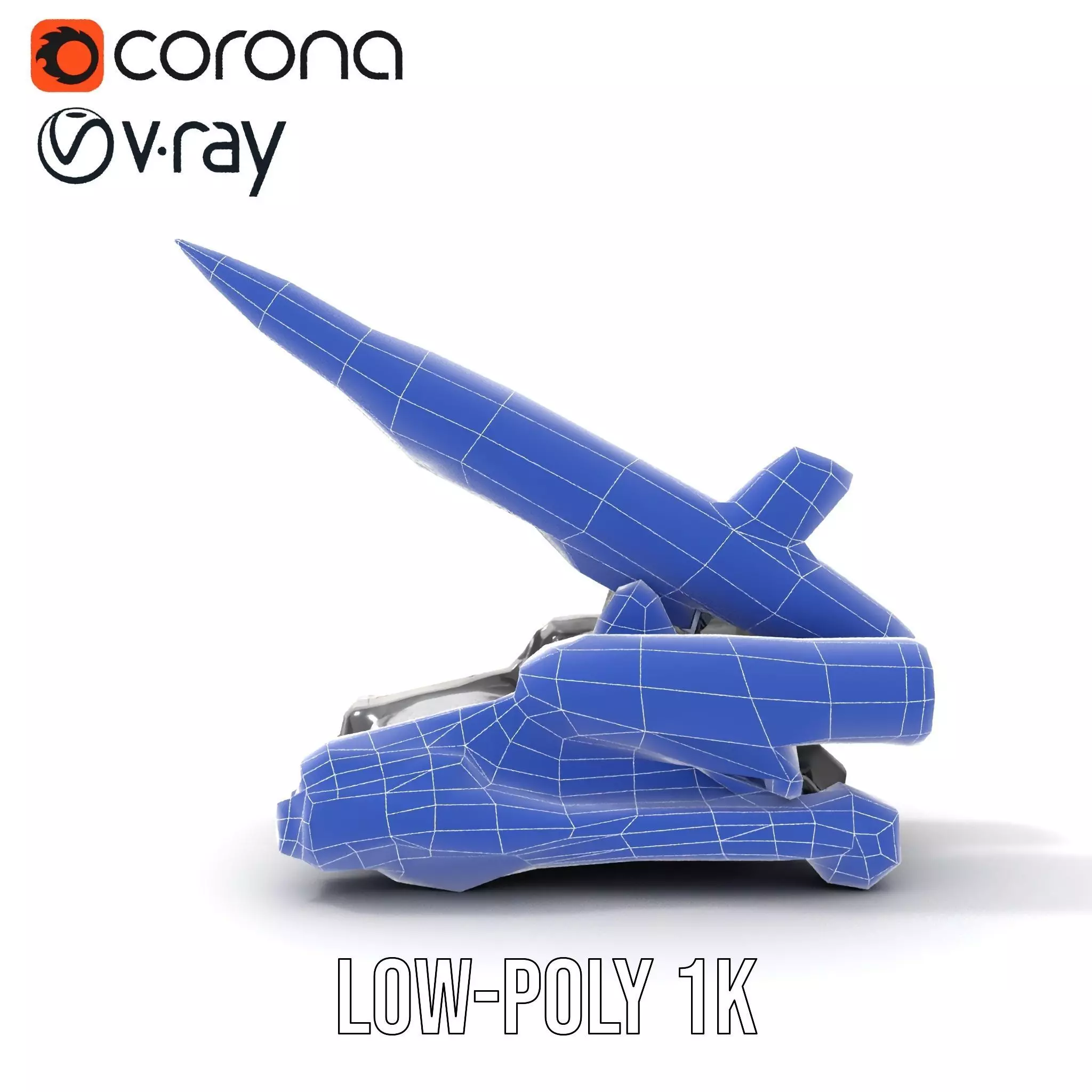 Futuristic Missile Launcher Model Pack Low-poly 3D model_20