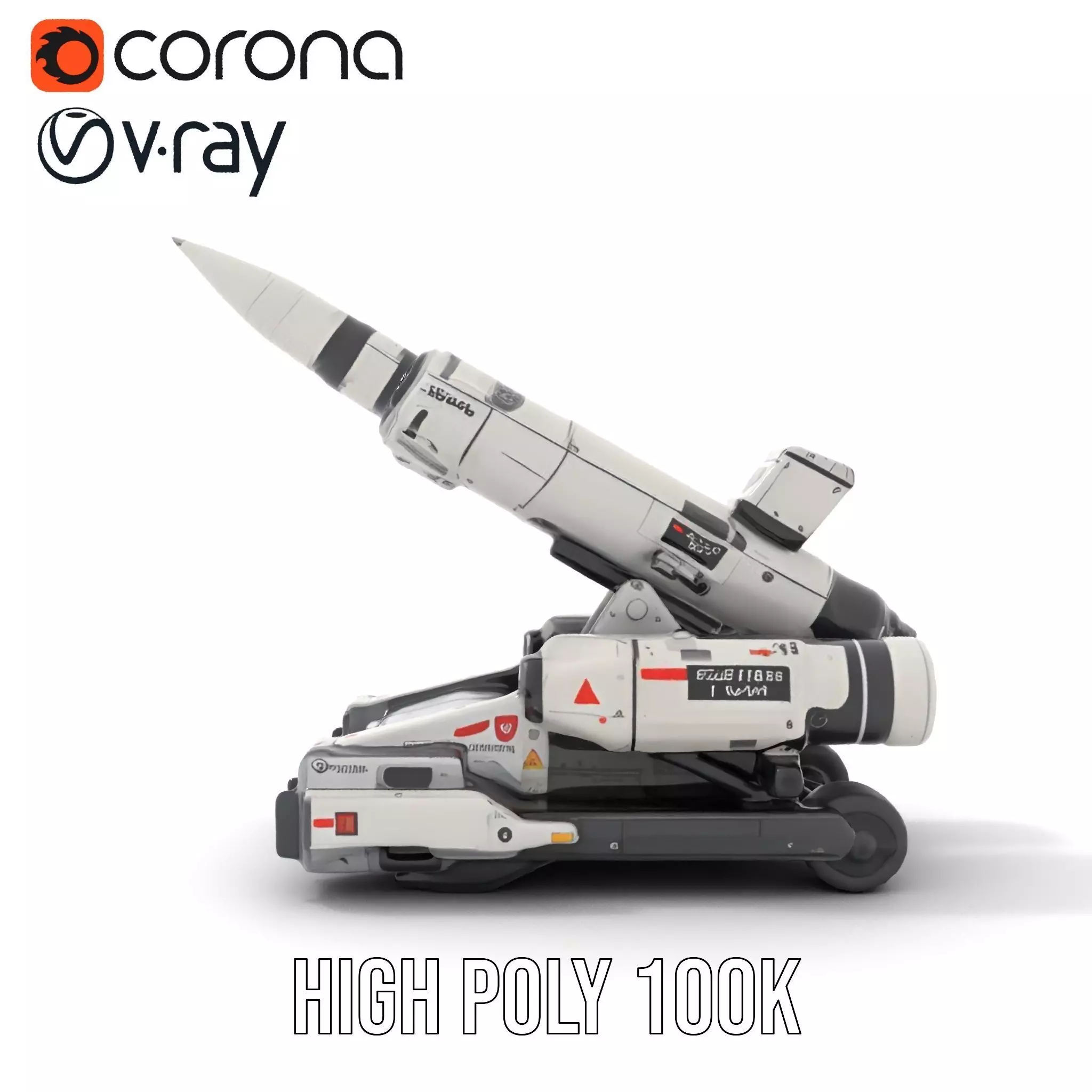 Futuristic Missile Launcher Model Pack Low-poly 3D model_16