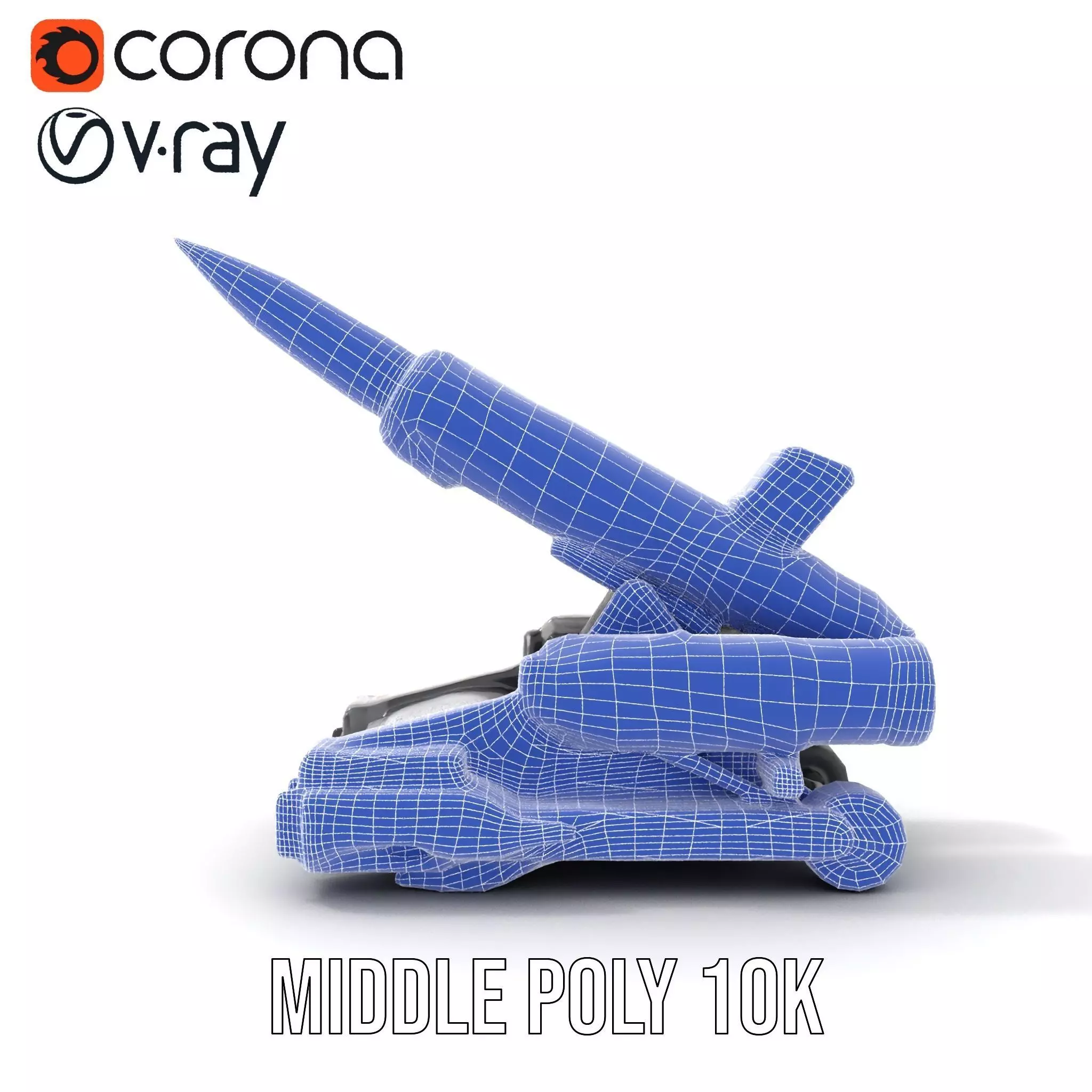 Futuristic Missile Launcher Model Pack Low-poly 3D model_27