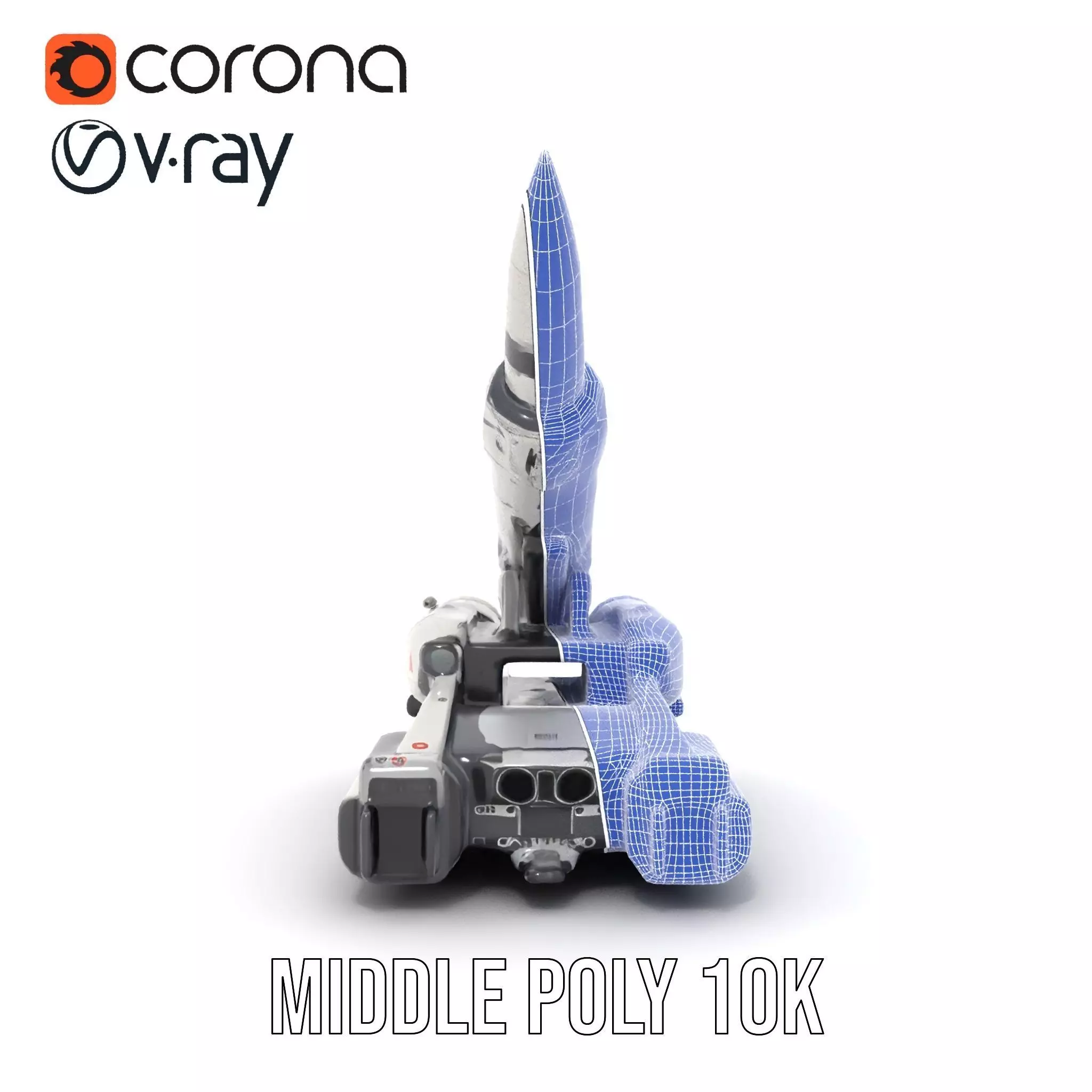 Futuristic Missile Launcher Model Pack Low-poly 3D model_30