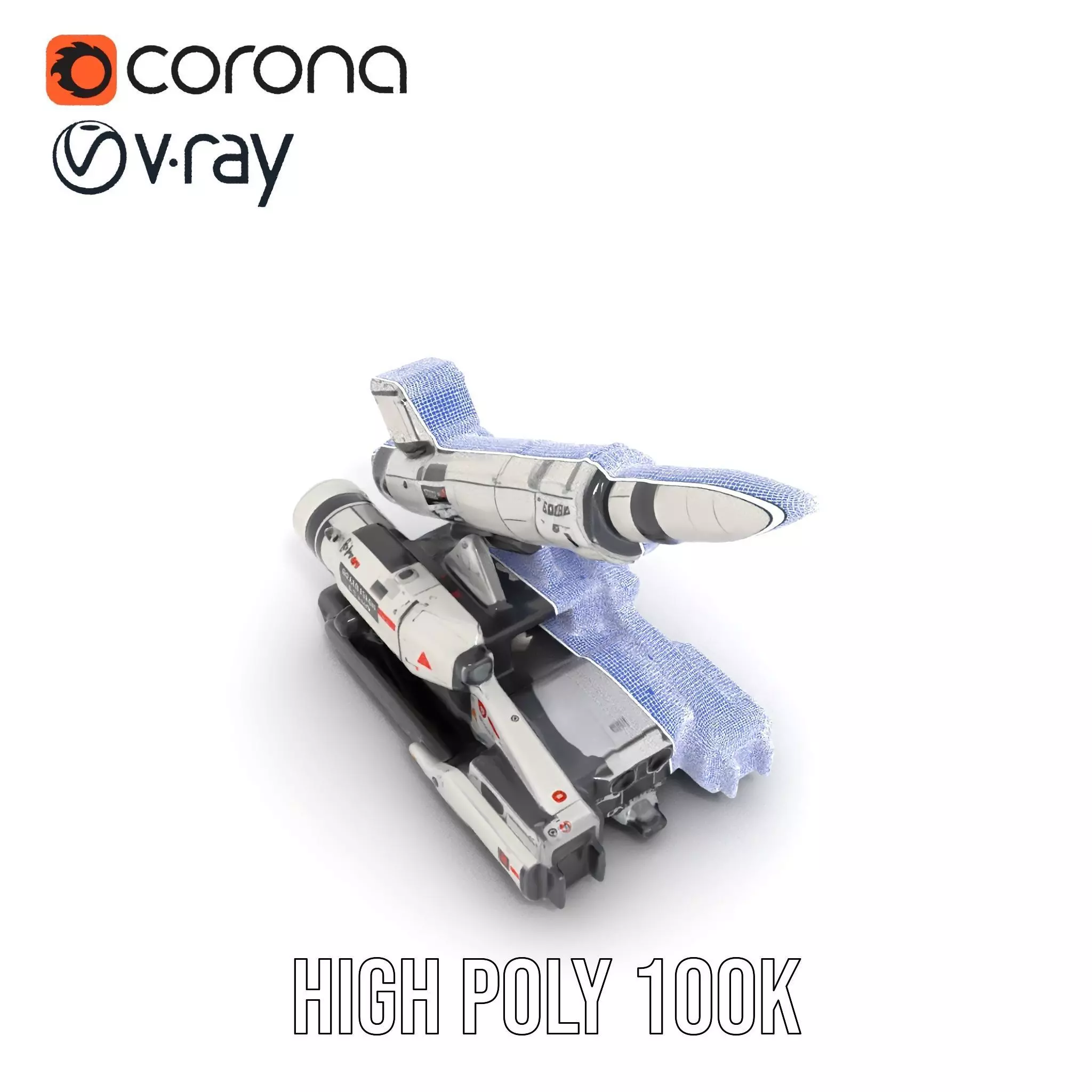 Futuristic Missile Launcher Model Pack Low-poly 3D model_33