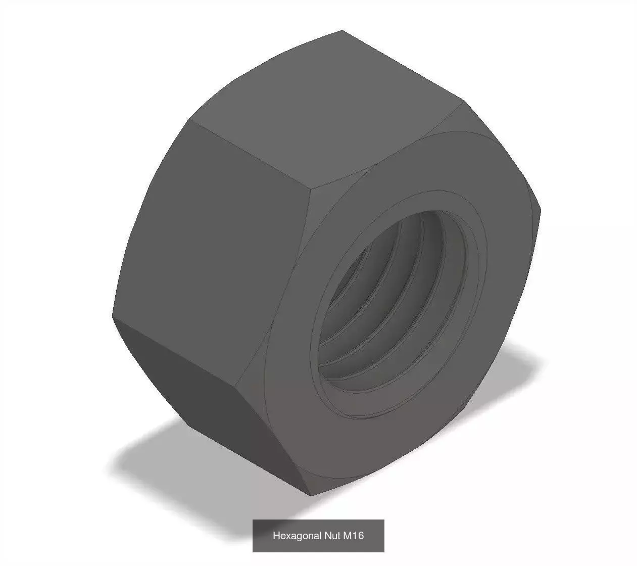 Hexagonal Nut 3D Model Collection_6
