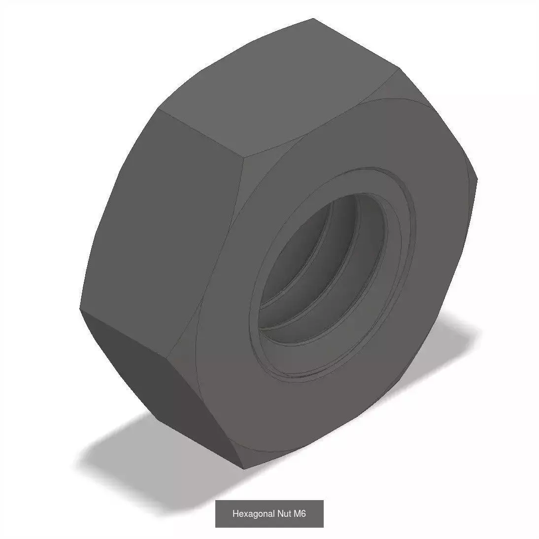 Hexagonal Nut 3D Model Collection_2