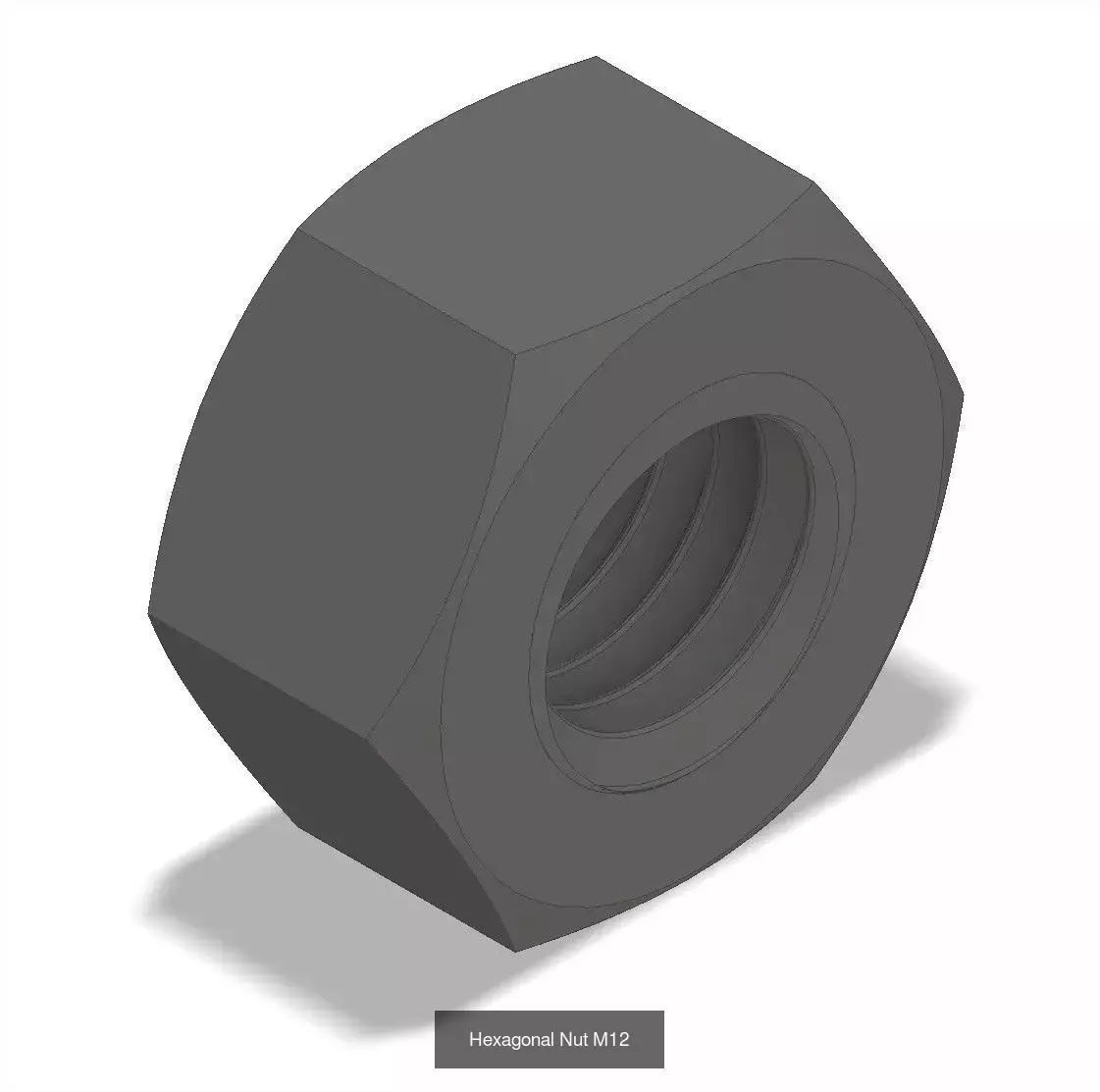 Hexagonal Nut 3D Model Collection_5