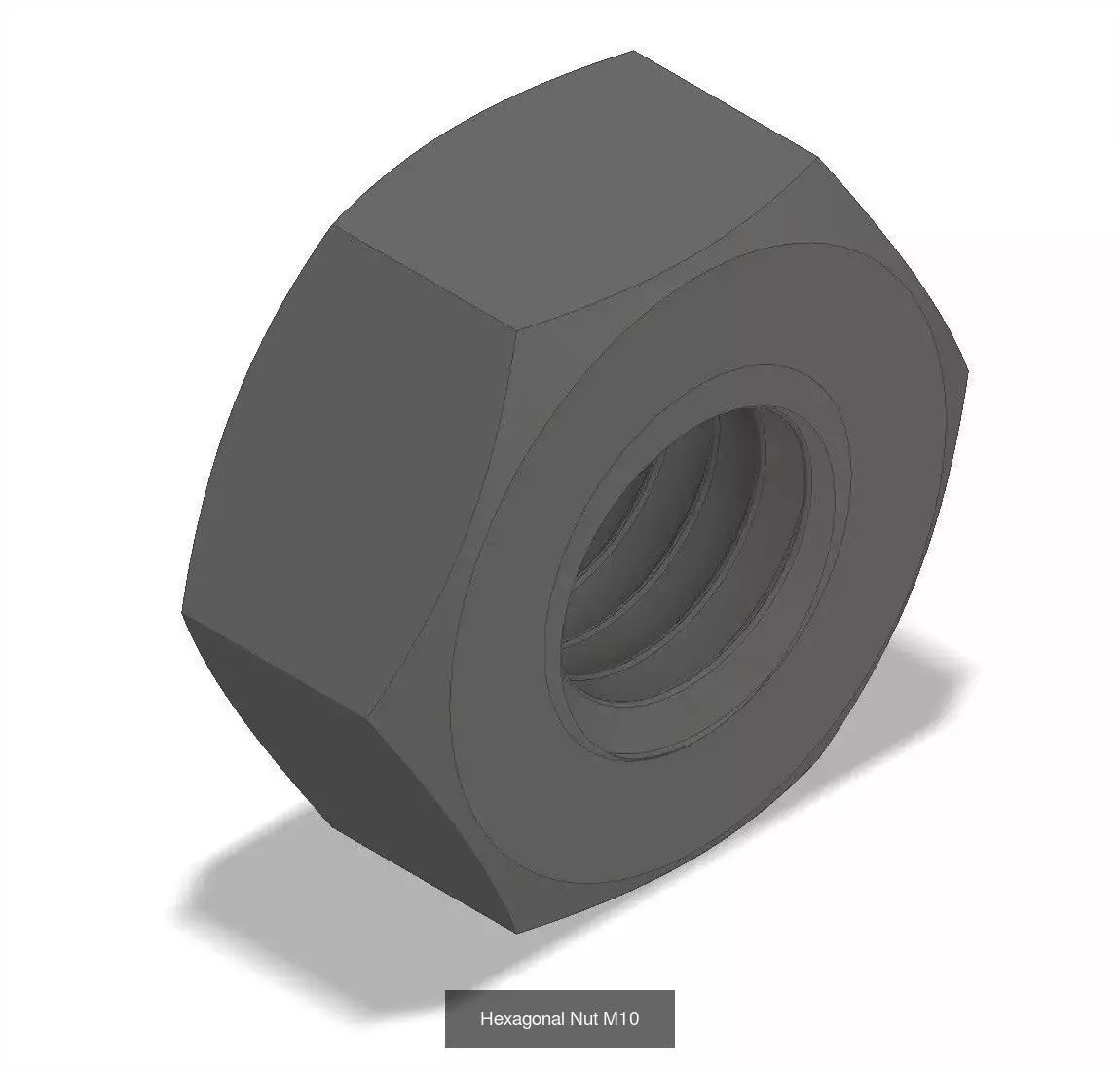 Hexagonal Nut 3D Model Collection_4