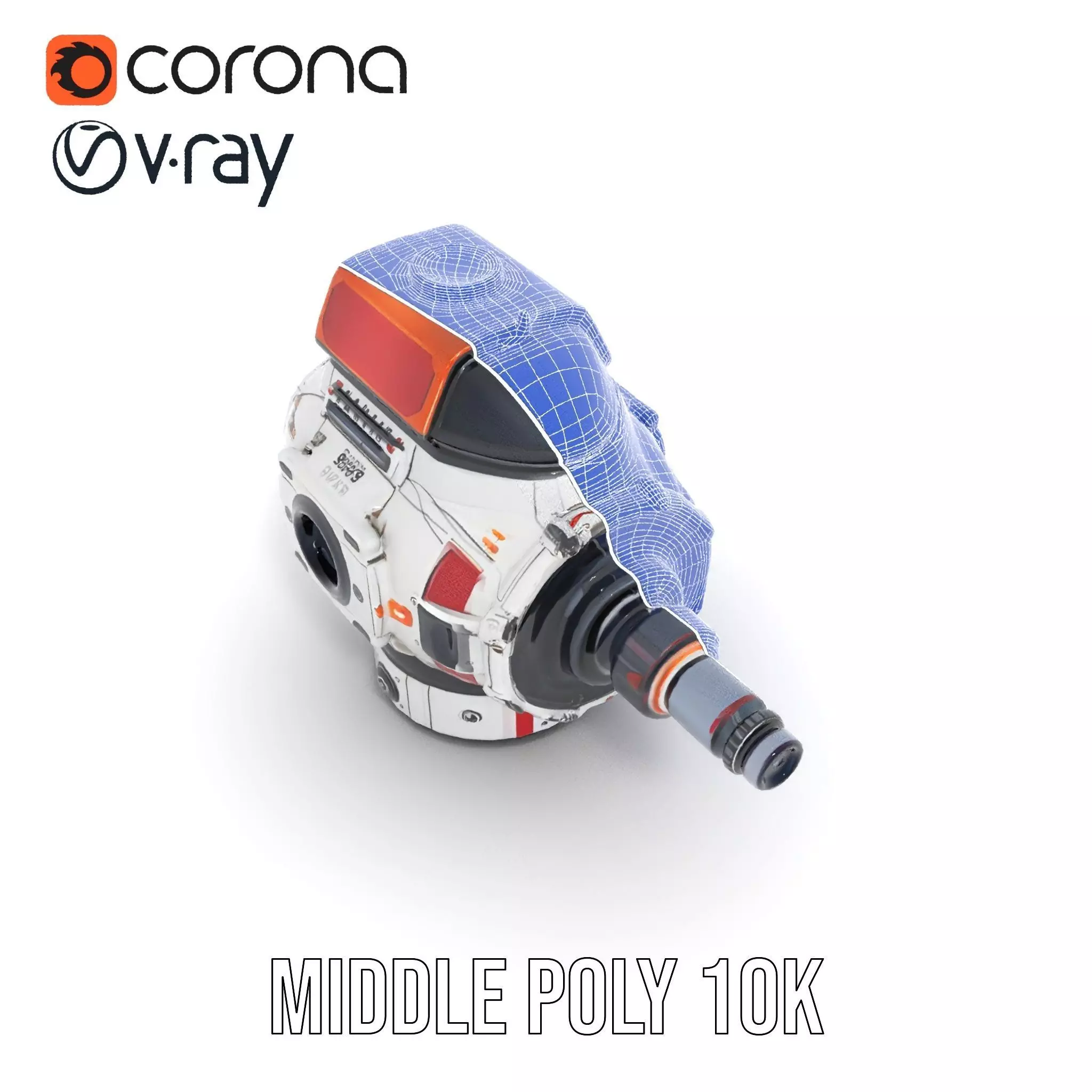 Futuristic SciFi Camera Model Pack with HighDetail Features Low-poly 3D model_24