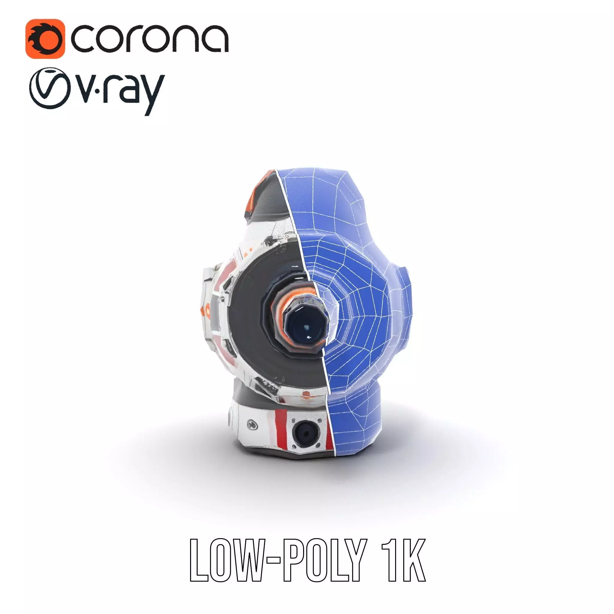 Futuristic SciFi Camera Model Pack with HighDetail Features Low-poly 3D model_28