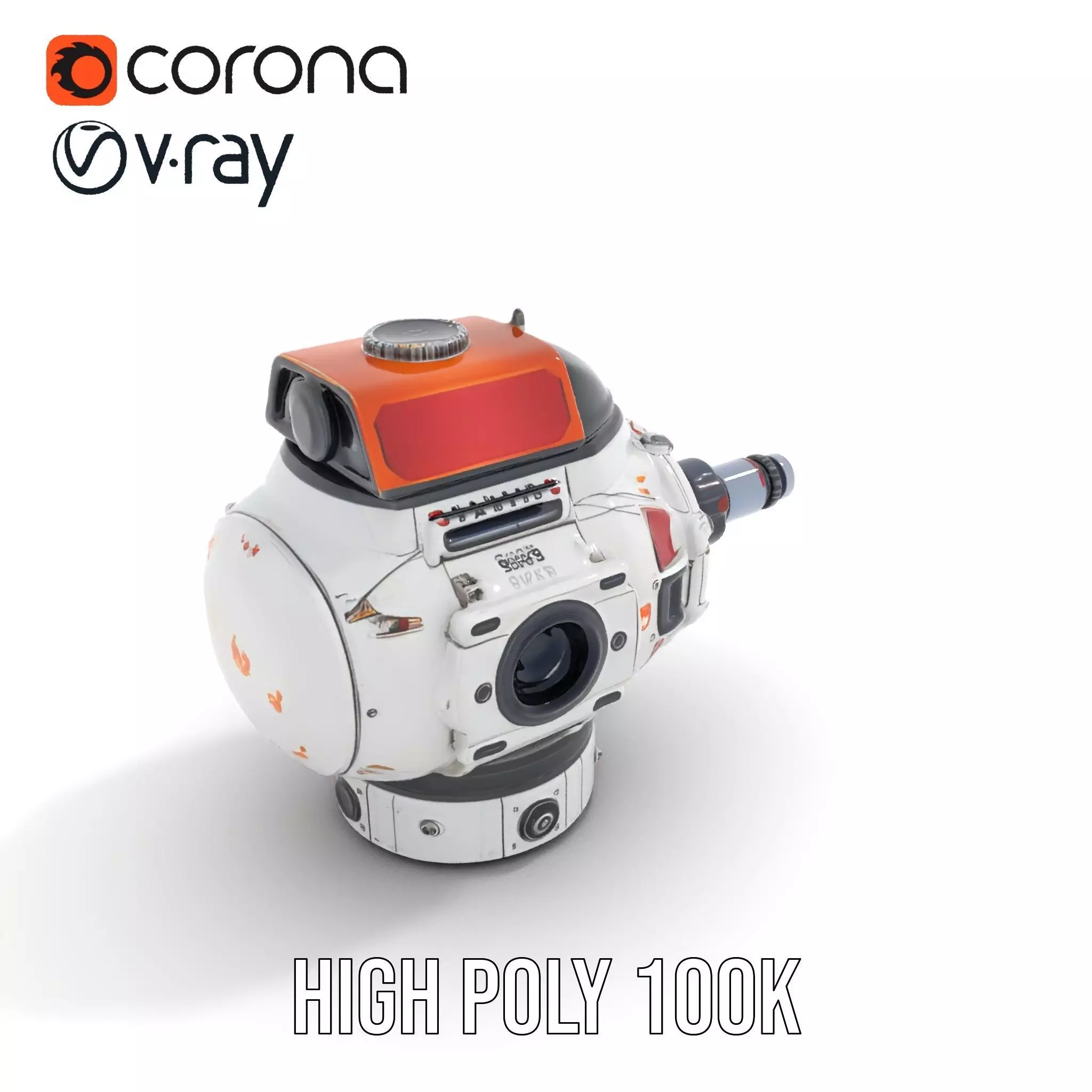 Futuristic SciFi Camera Model Pack with HighDetail Features Low-poly 3D model_26