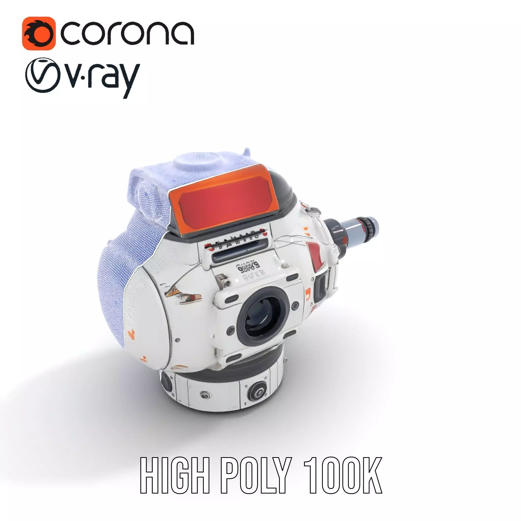 Futuristic SciFi Camera Model Pack with HighDetail Features Low-poly 3D model_32