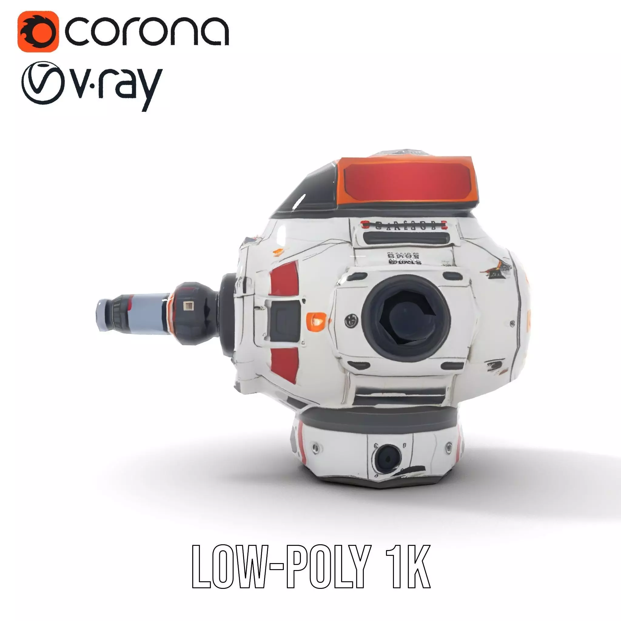 Futuristic SciFi Camera Model Pack with HighDetail Features Low-poly 3D model_19