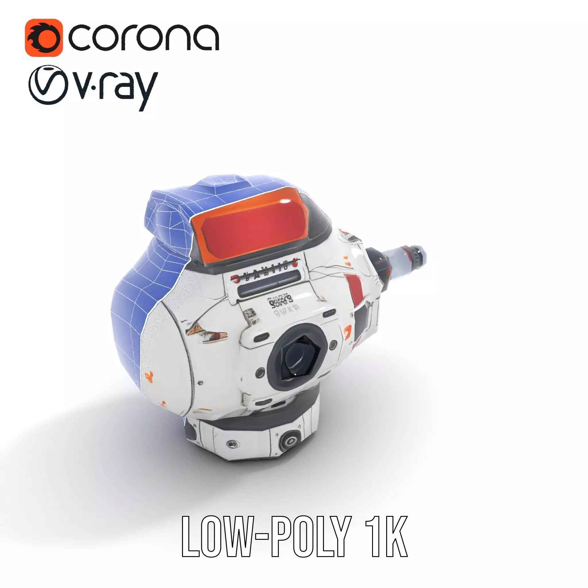 Futuristic SciFi Camera Model Pack with HighDetail Features Low-poly 3D model_17