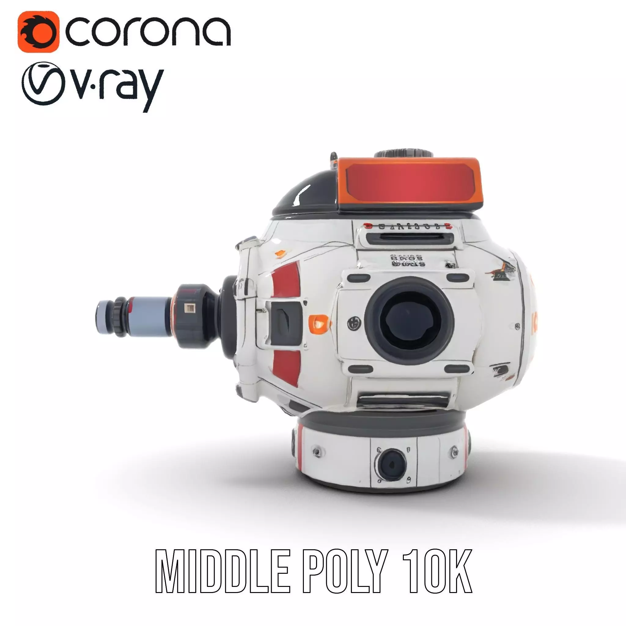Futuristic SciFi Camera Model Pack with HighDetail Features Low-poly 3D model_18