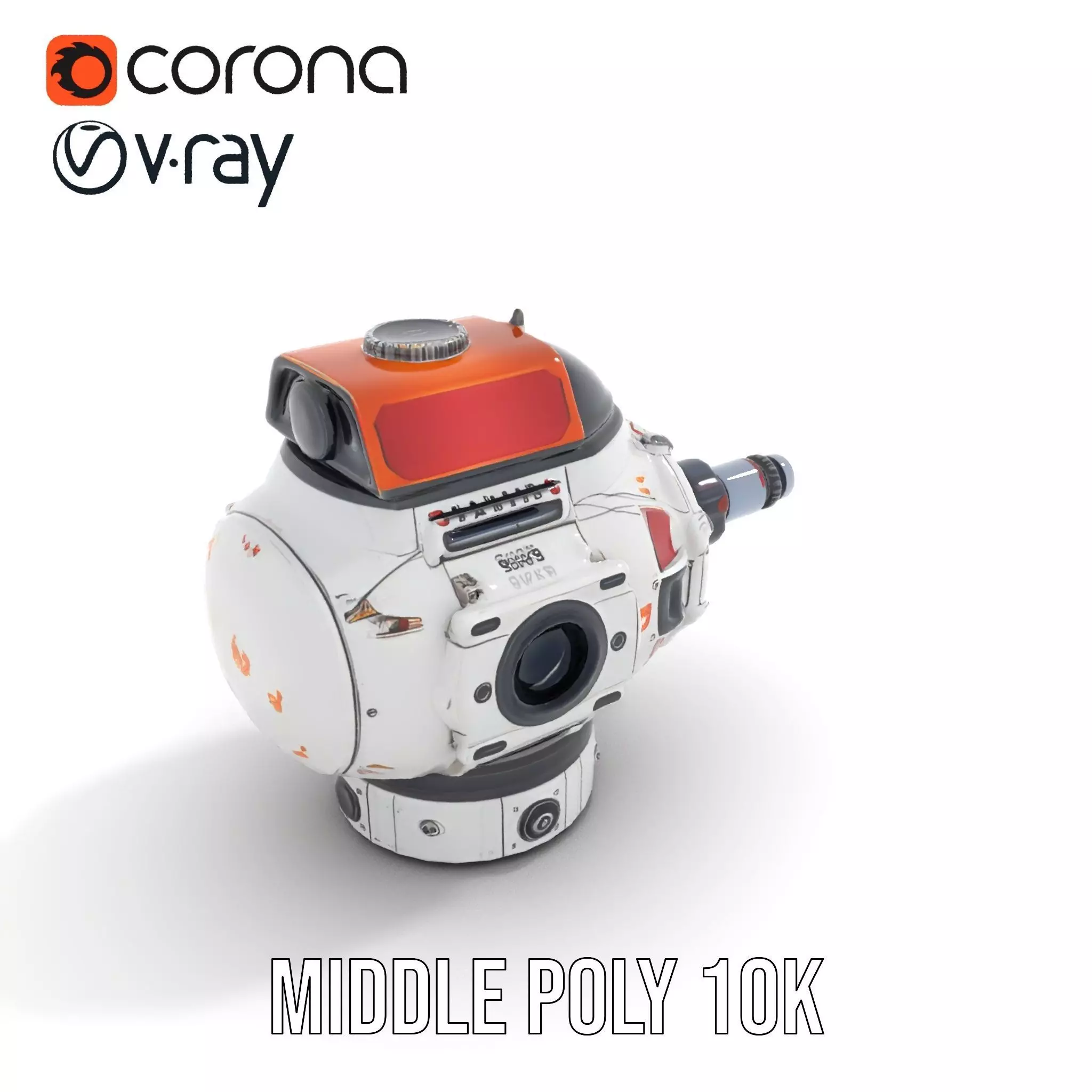 Futuristic SciFi Camera Model Pack with HighDetail Features Low-poly 3D model_7