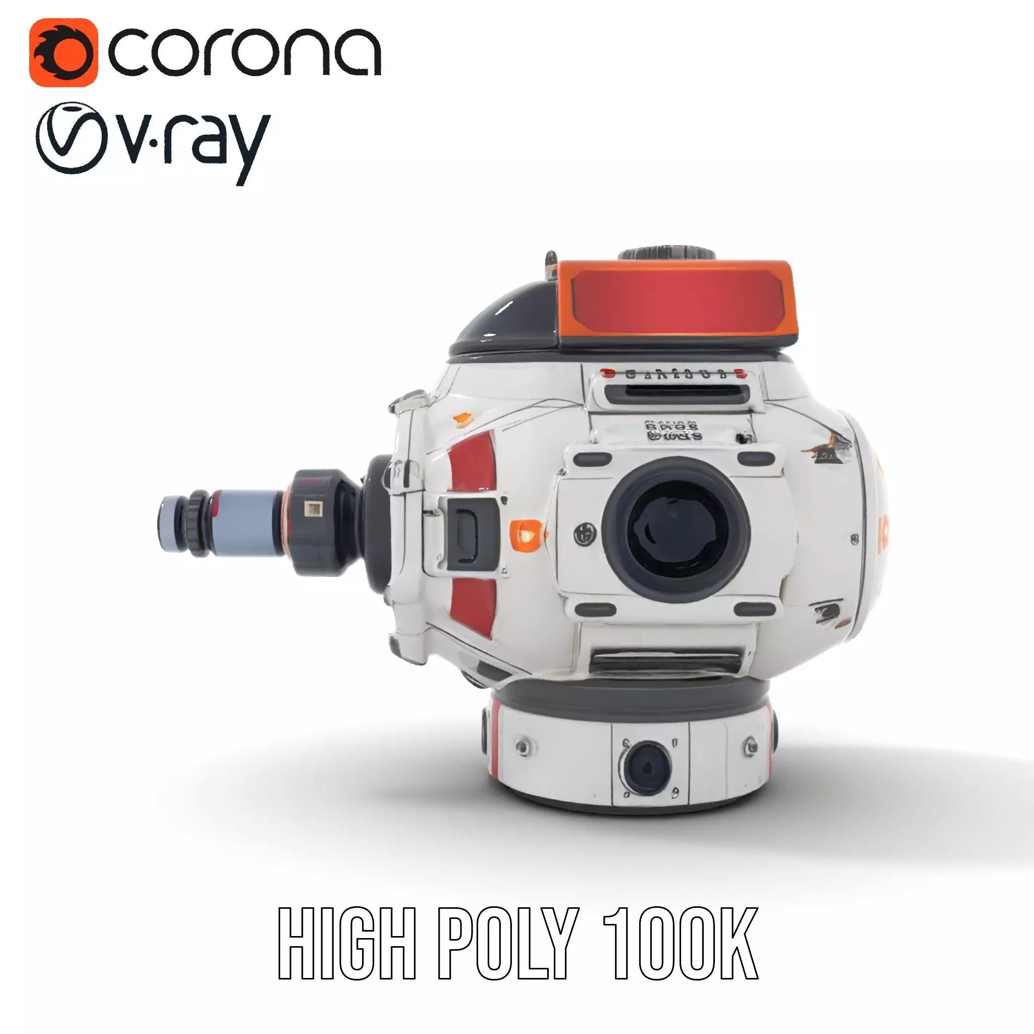 Futuristic SciFi Camera Model Pack with HighDetail Features Low-poly 3D model_29
