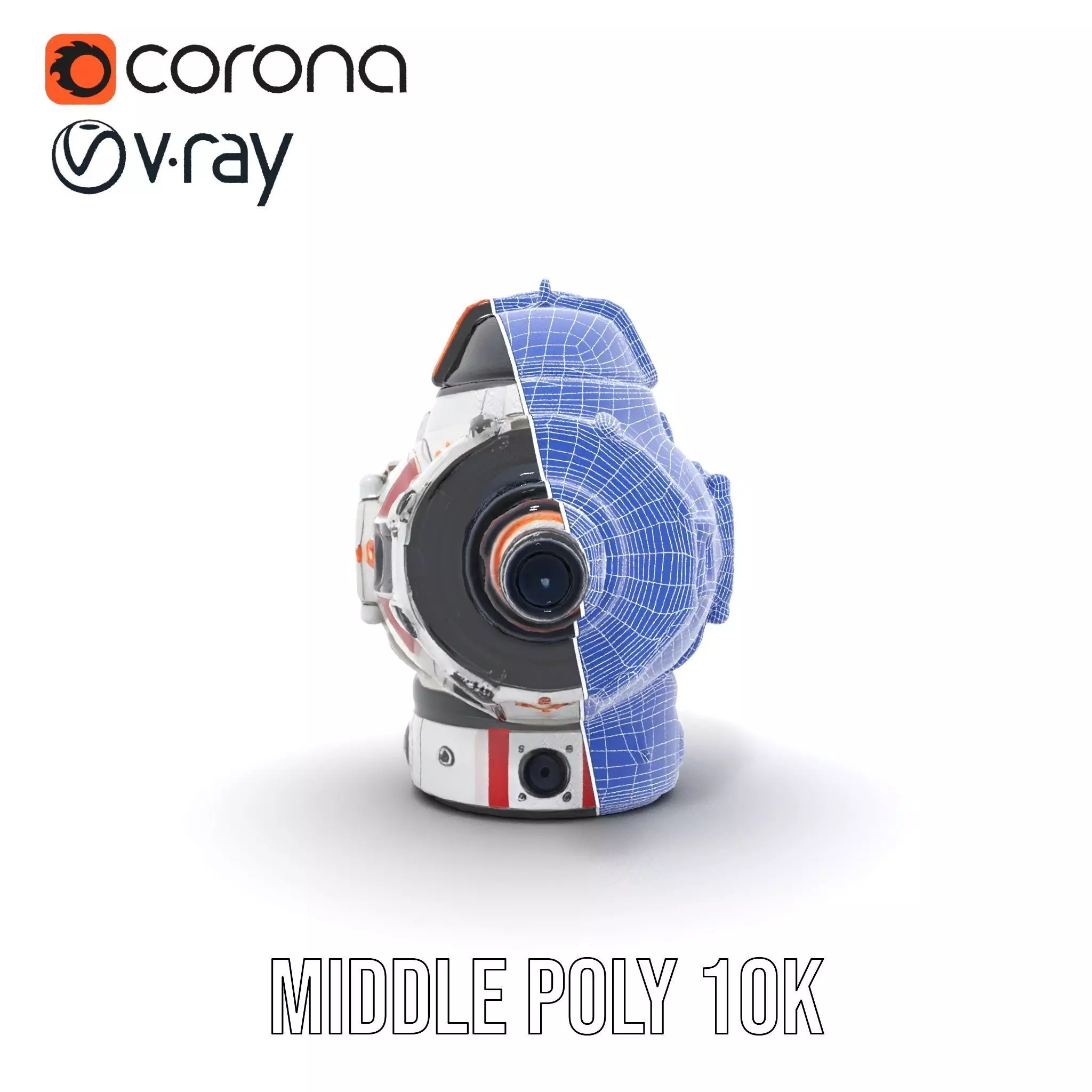 Futuristic SciFi Camera Model Pack with HighDetail Features Low-poly 3D model_30