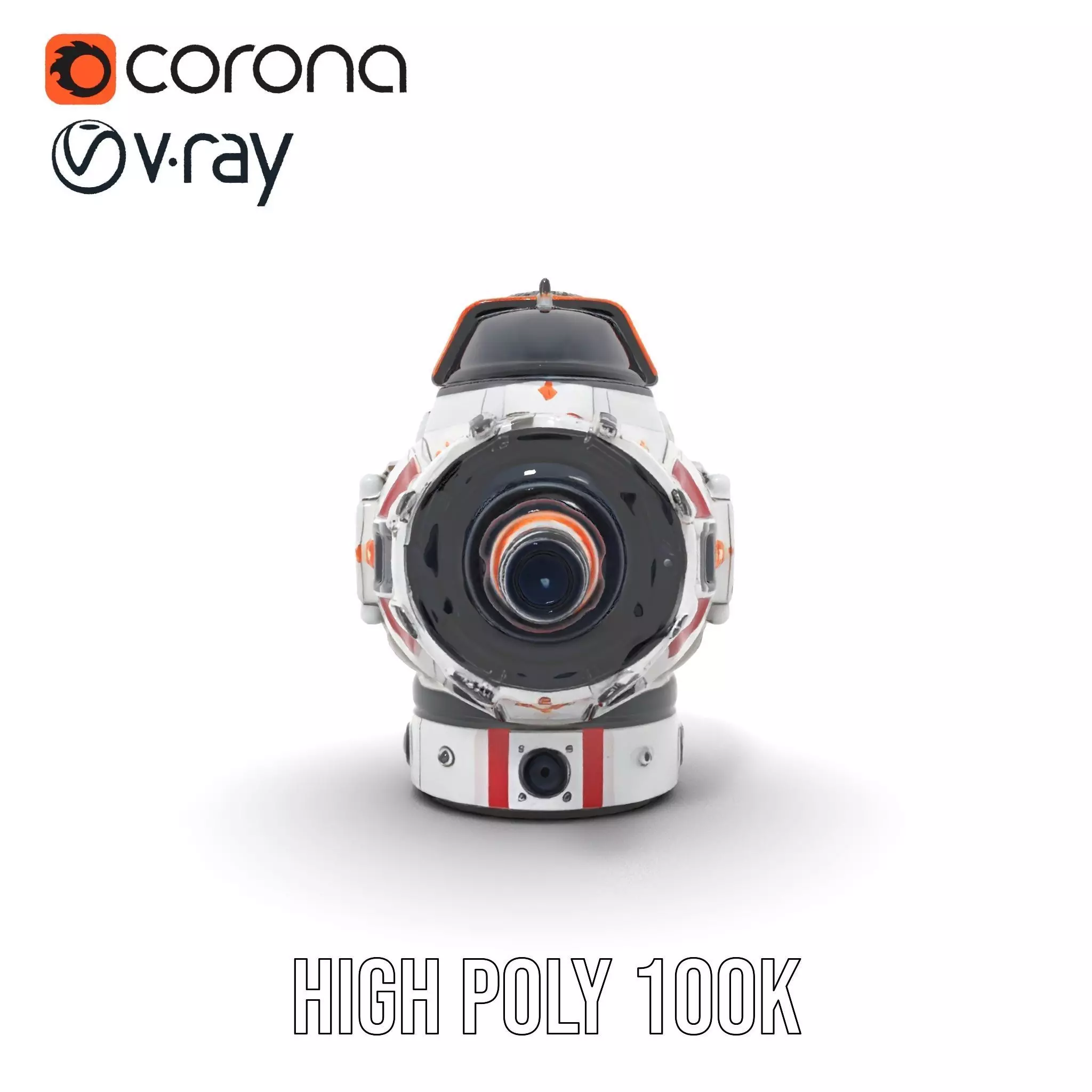 Futuristic SciFi Camera Model Pack with HighDetail Features Low-poly 3D model_20