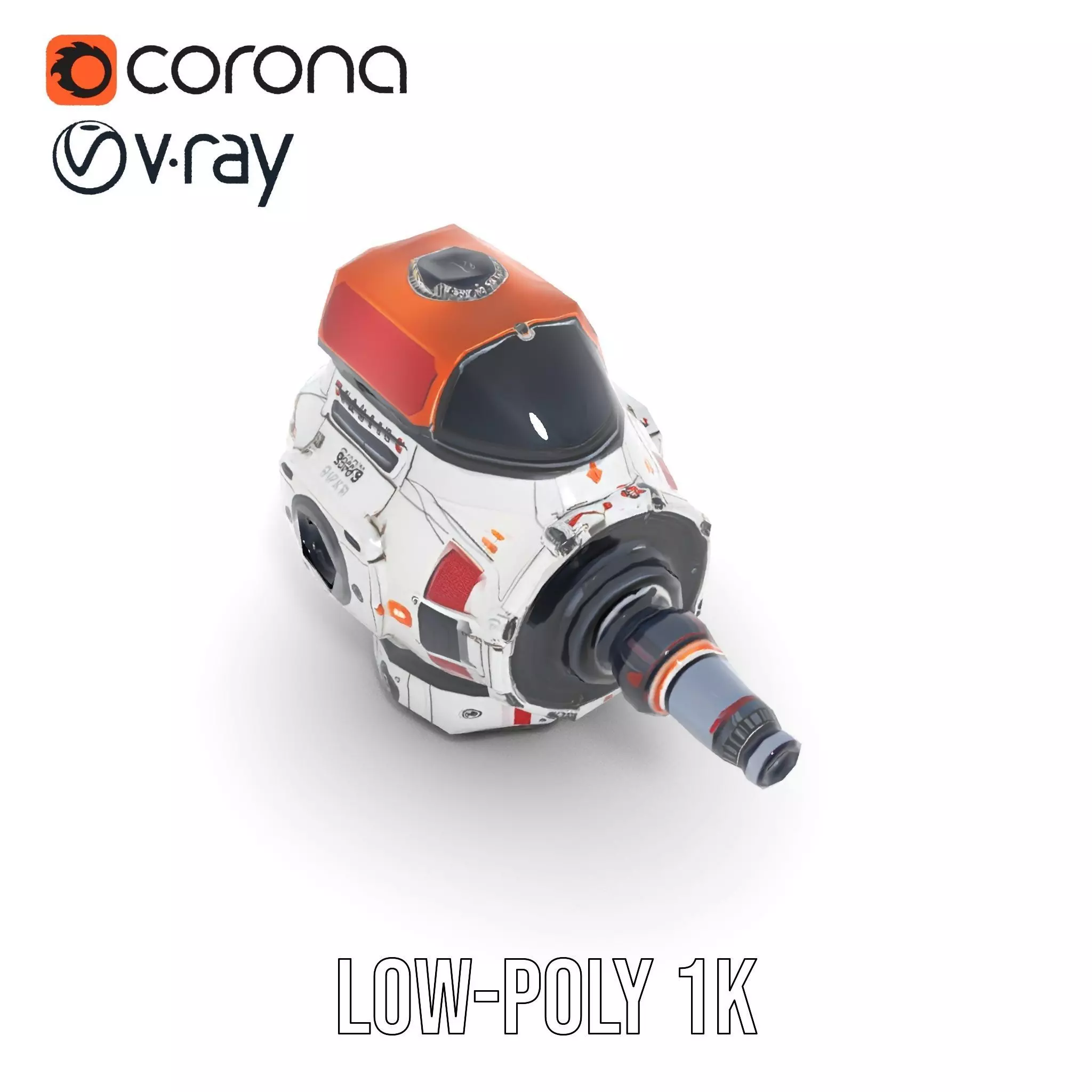 Futuristic SciFi Camera Model Pack with HighDetail Features Low-poly 3D model_10