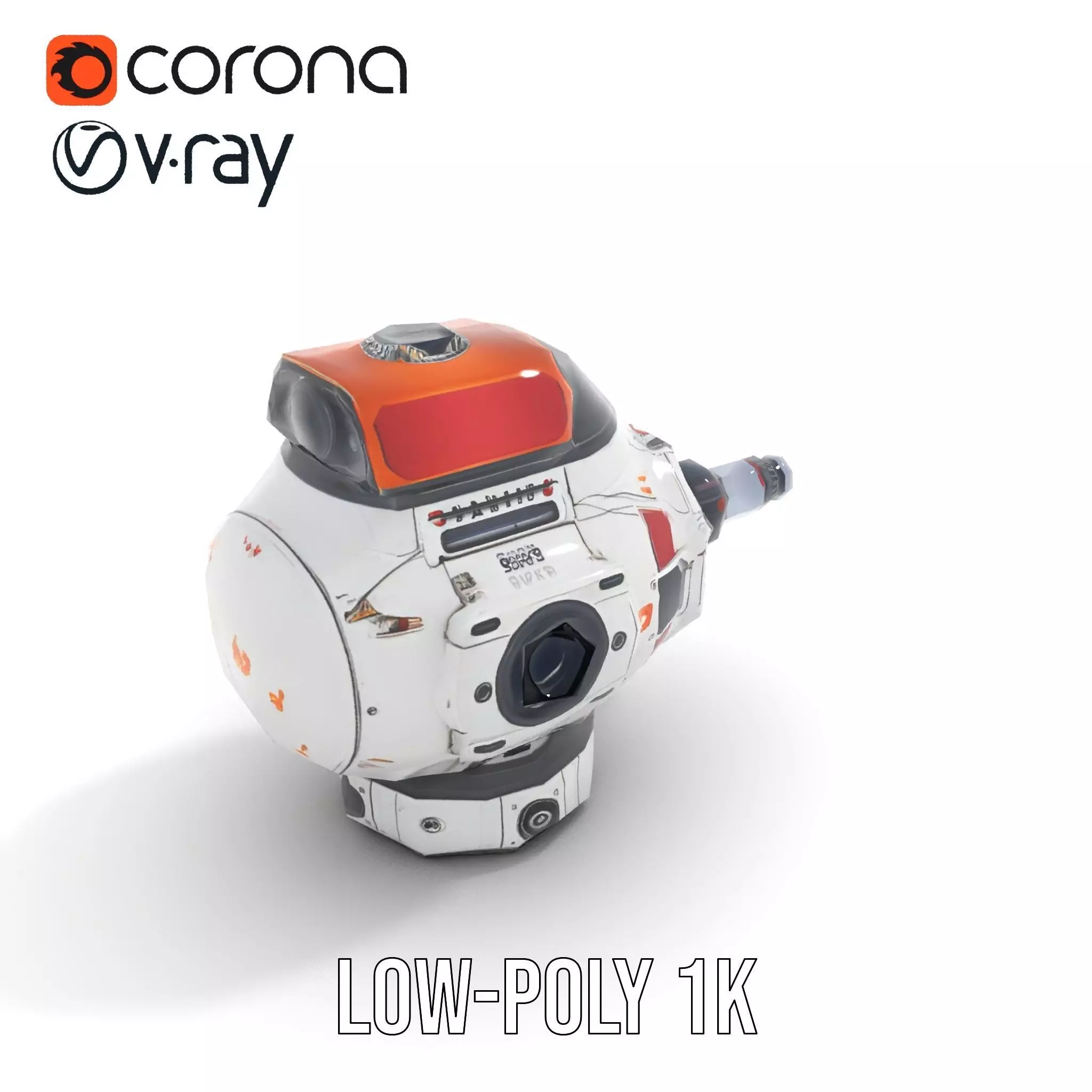 Futuristic SciFi Camera Model Pack with HighDetail Features Low-poly 3D model_13