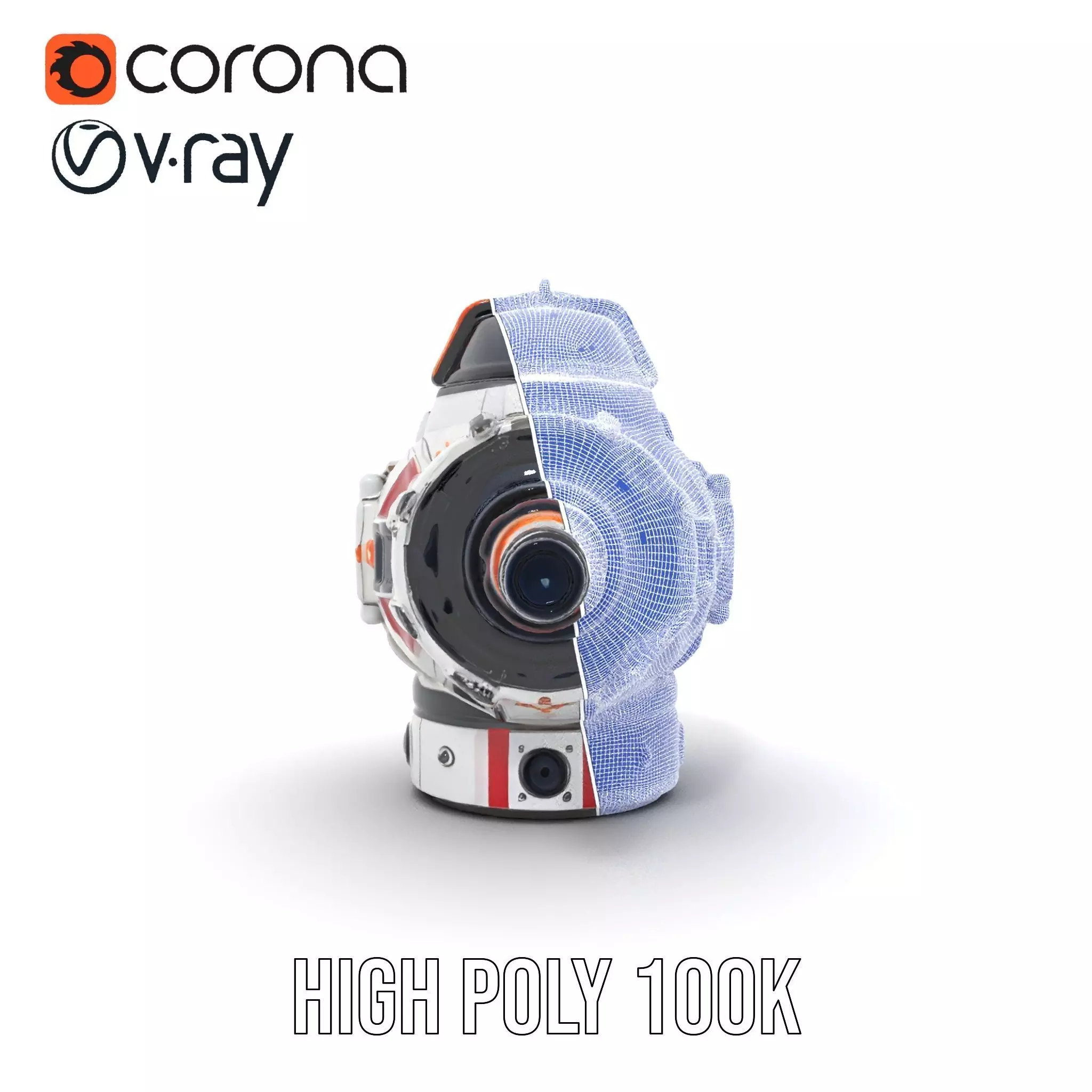 Futuristic SciFi Camera Model Pack with HighDetail Features Low-poly 3D model_34