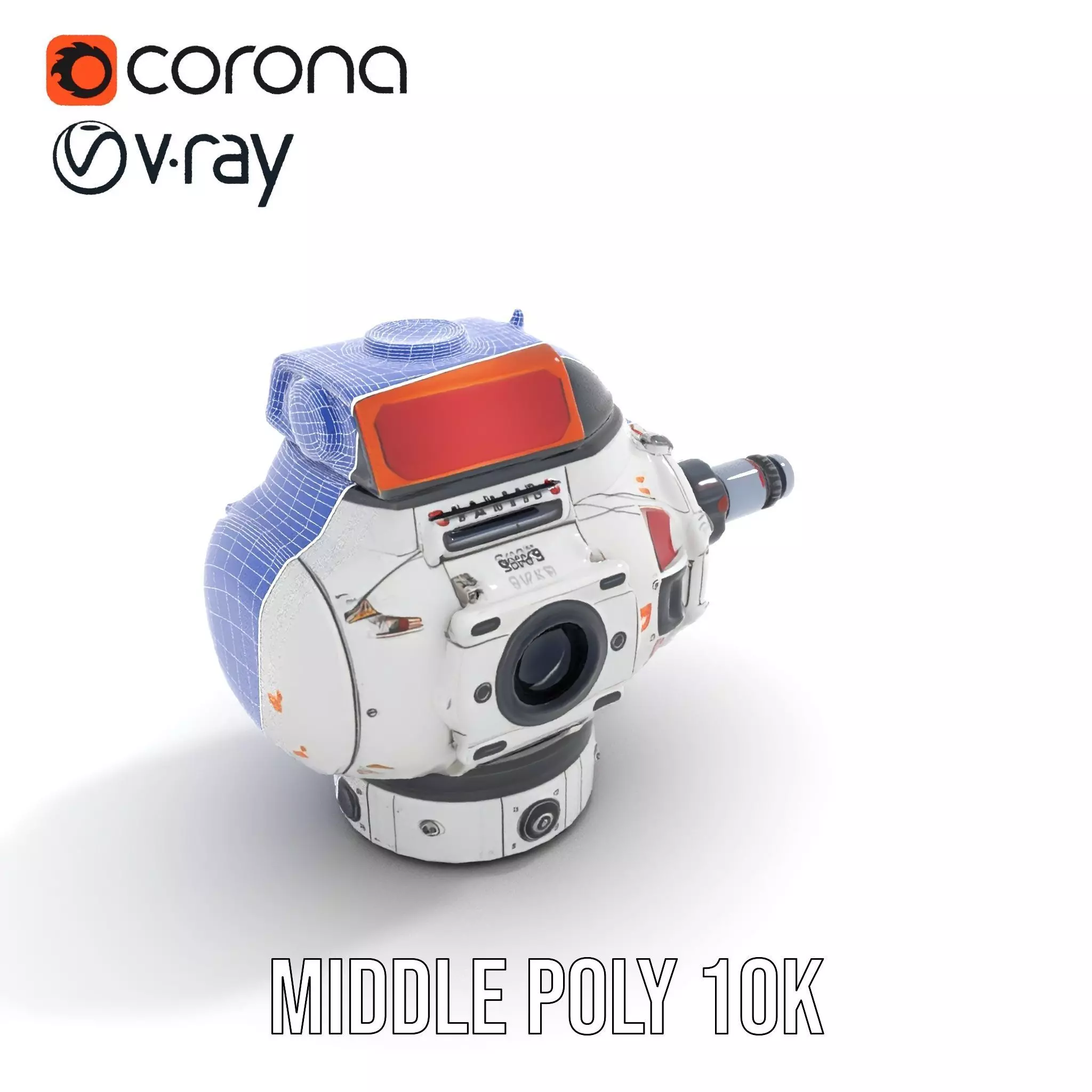 Futuristic SciFi Camera Model Pack with HighDetail Features Low-poly 3D model_27