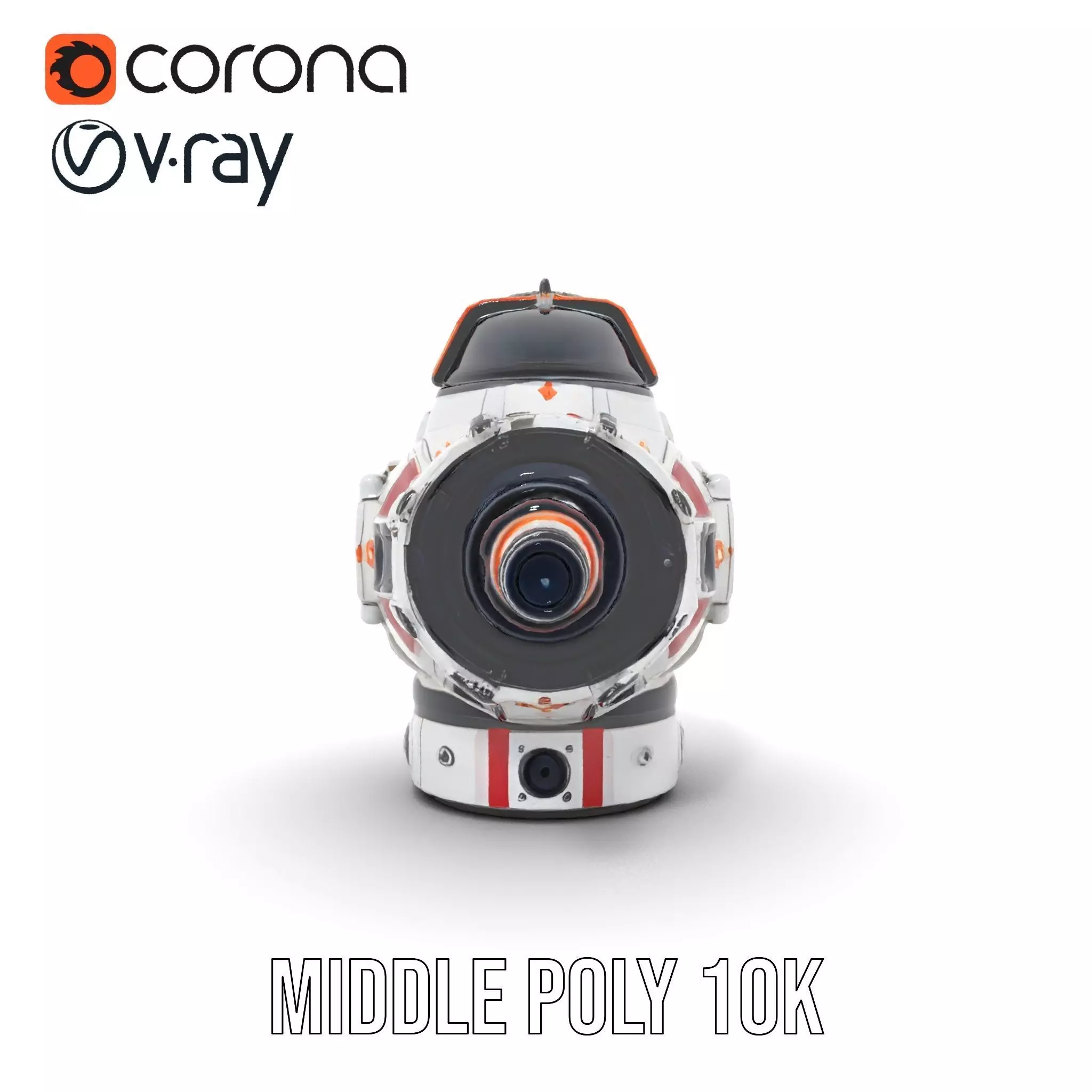 Futuristic SciFi Camera Model Pack with HighDetail Features Low-poly 3D model_16
