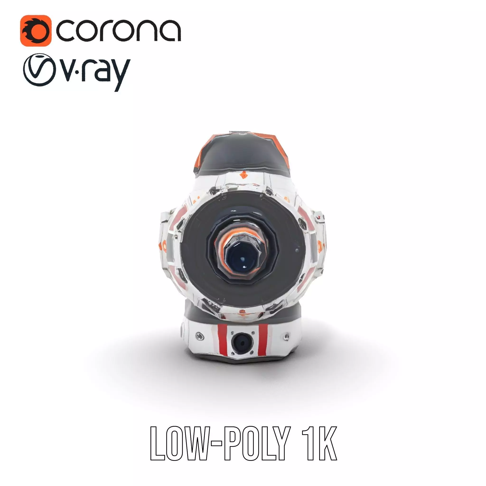 Futuristic SciFi Camera Model Pack with HighDetail Features Low-poly 3D model_15