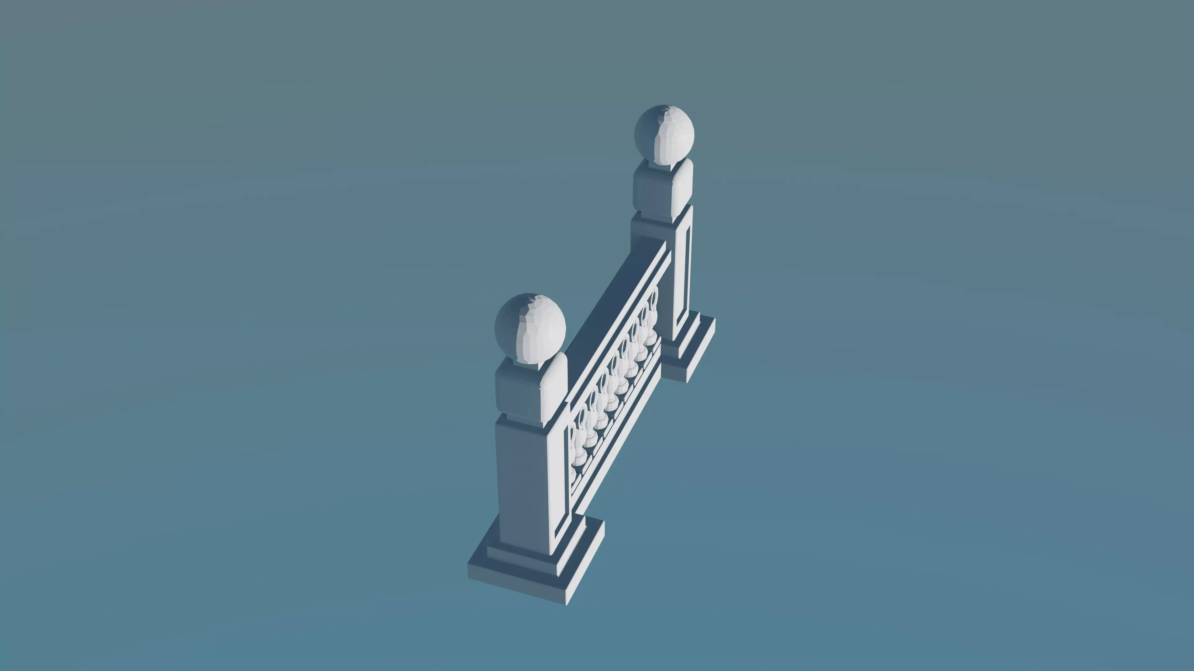 Concrete Balustrade 3D print model_3