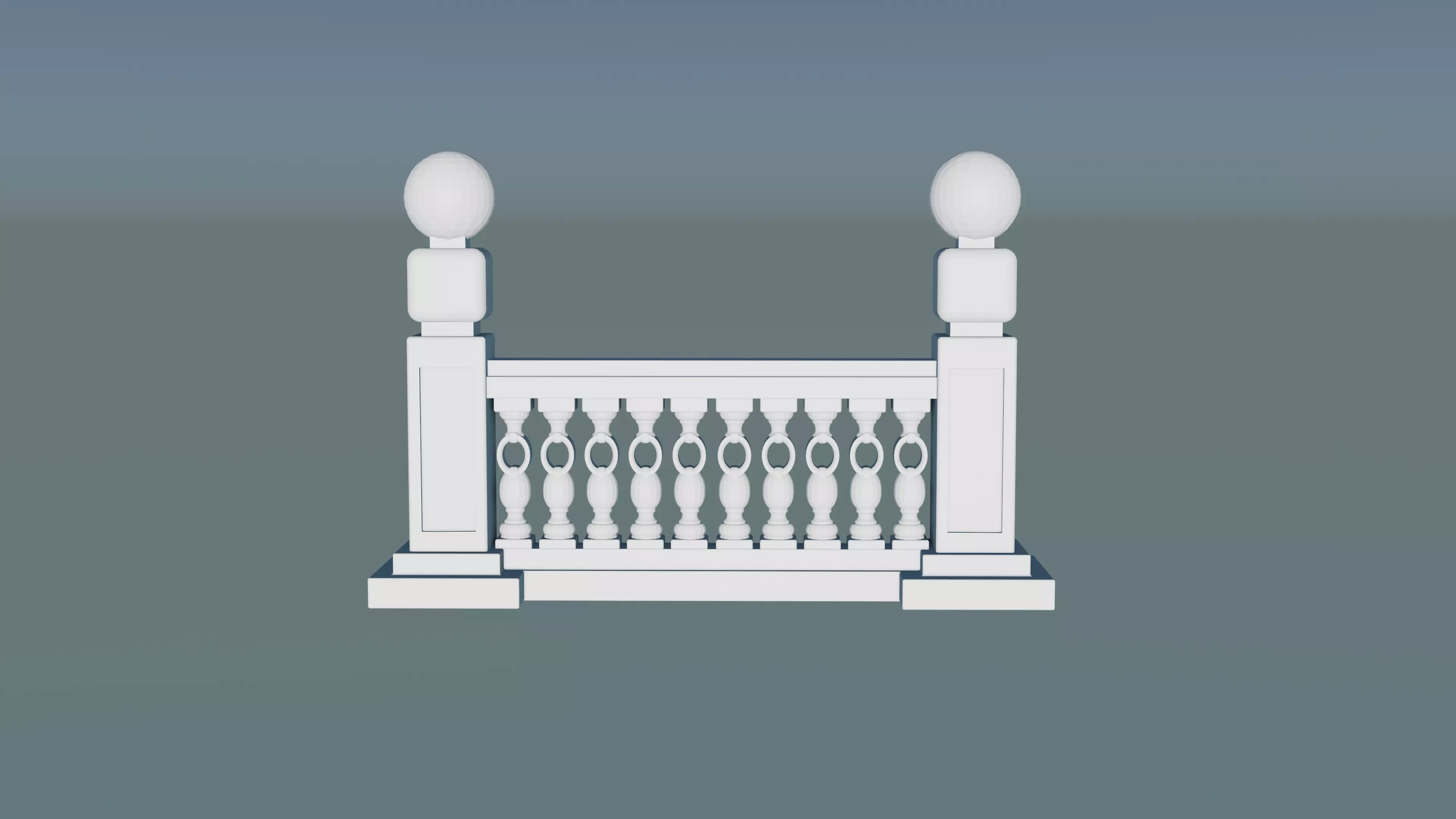 Concrete Balustrade 3D print model_4