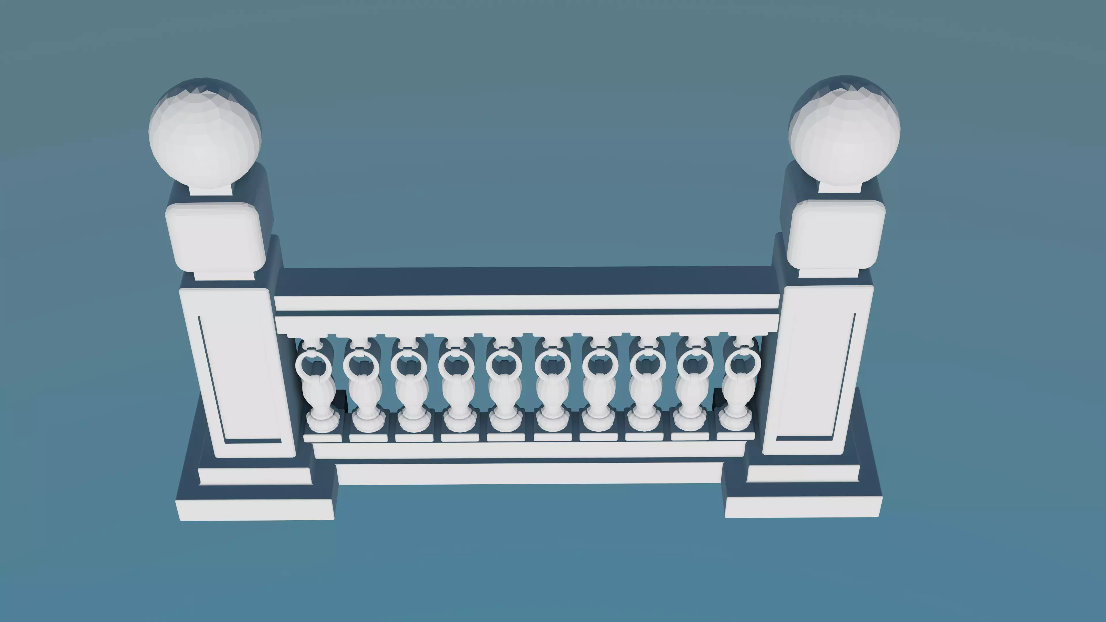 Concrete Balustrade 3D print model_1