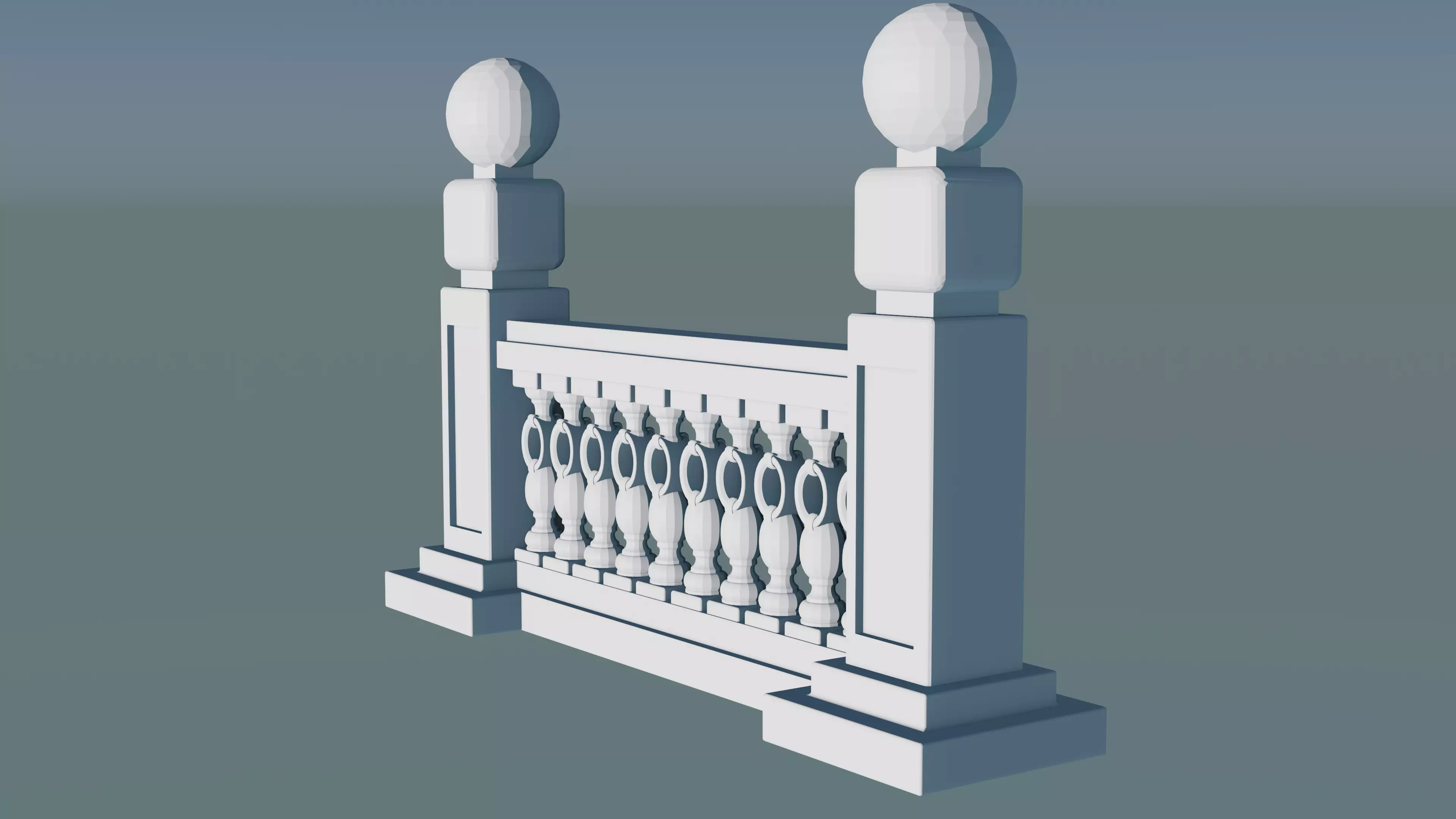 Concrete Balustrade 3D print model_0