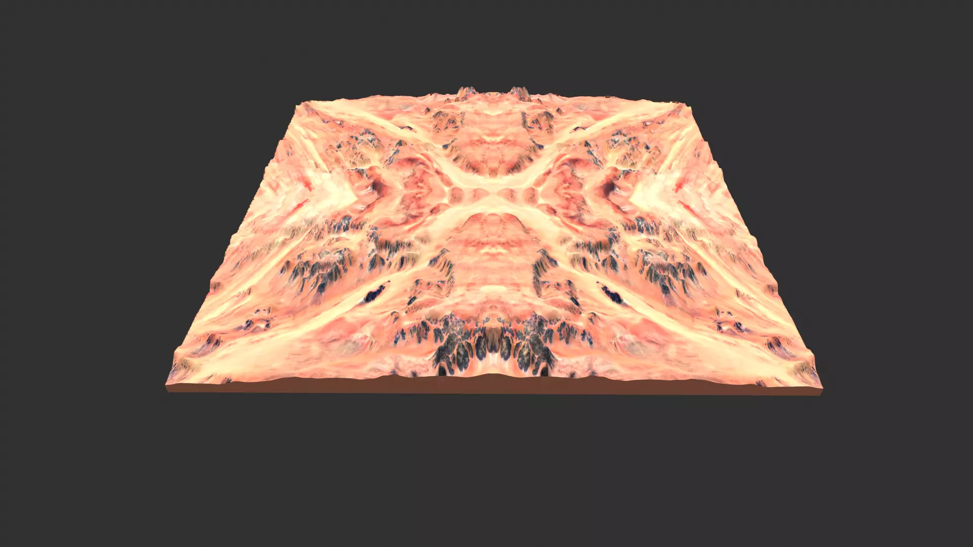 Realistic Mountain 3D Terrain Landscape  Low-poly 3D model_6