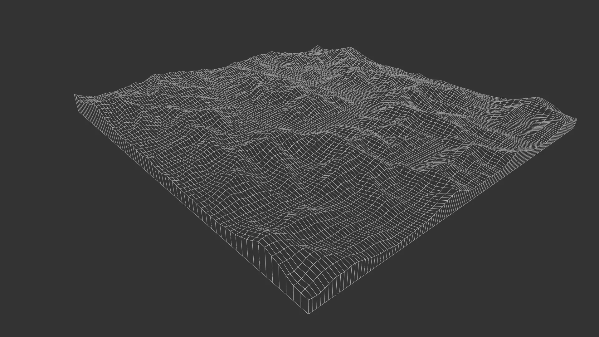Realistic Mountain 3D Terrain Landscape  Low-poly 3D model_15