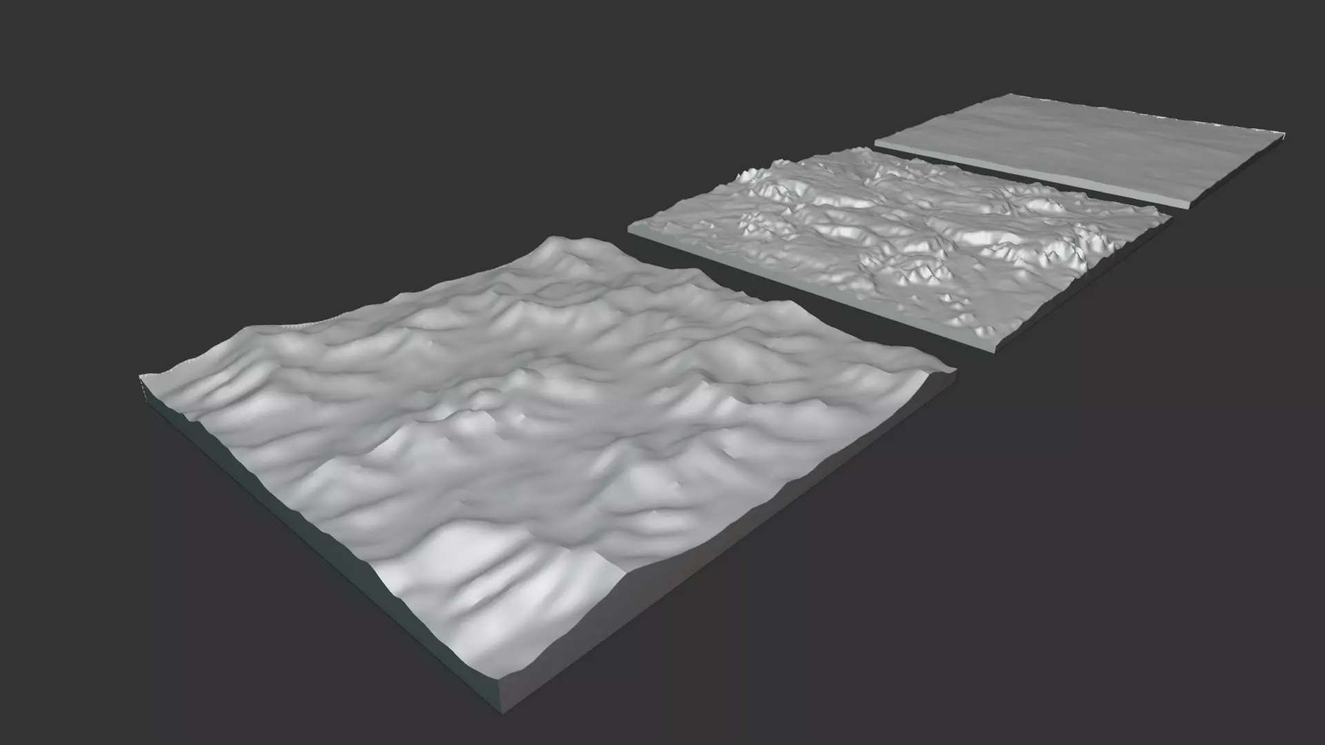 Realistic Mountain 3D Terrain Landscape  Low-poly 3D model_4