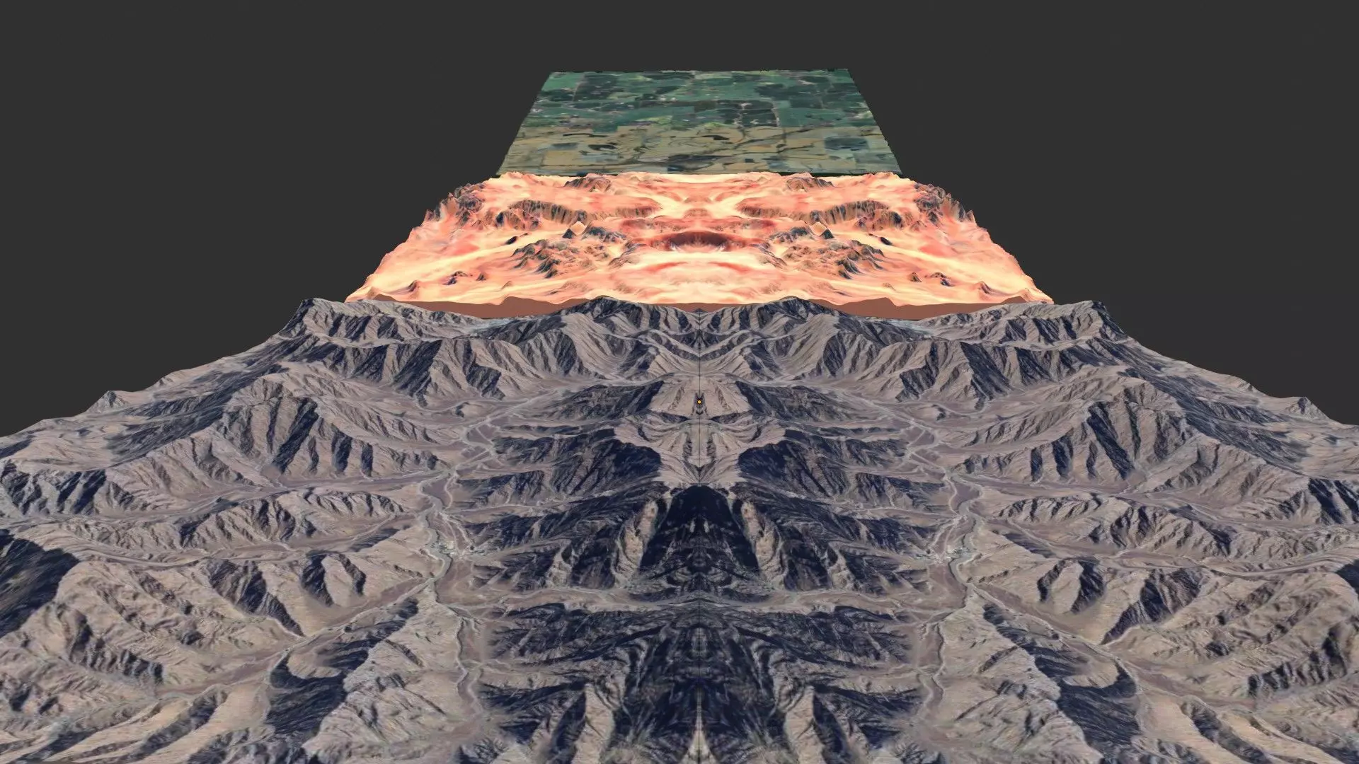 Realistic Mountain 3D Terrain Landscape  Low-poly 3D model_2