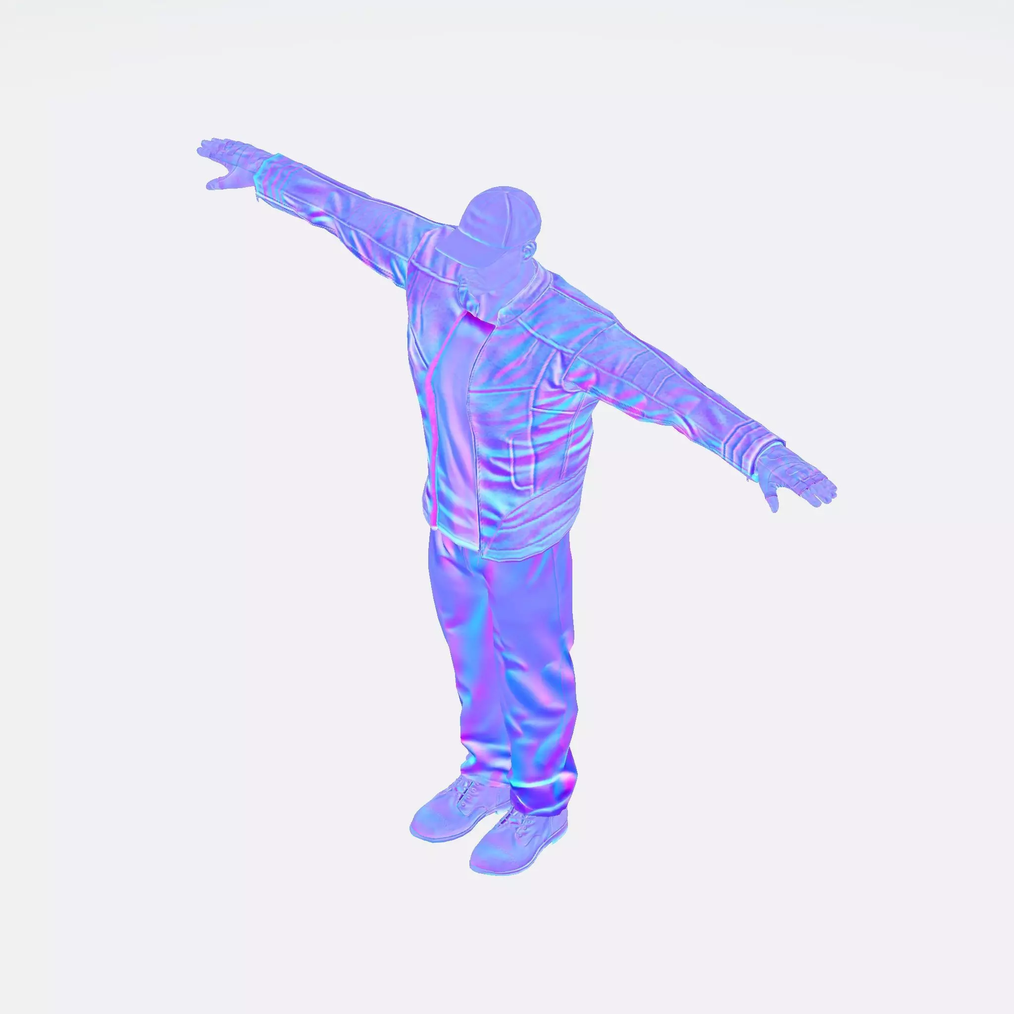 3D Character Model Urban Male with Jacket  Game Ready  Low-poly 3D model_2