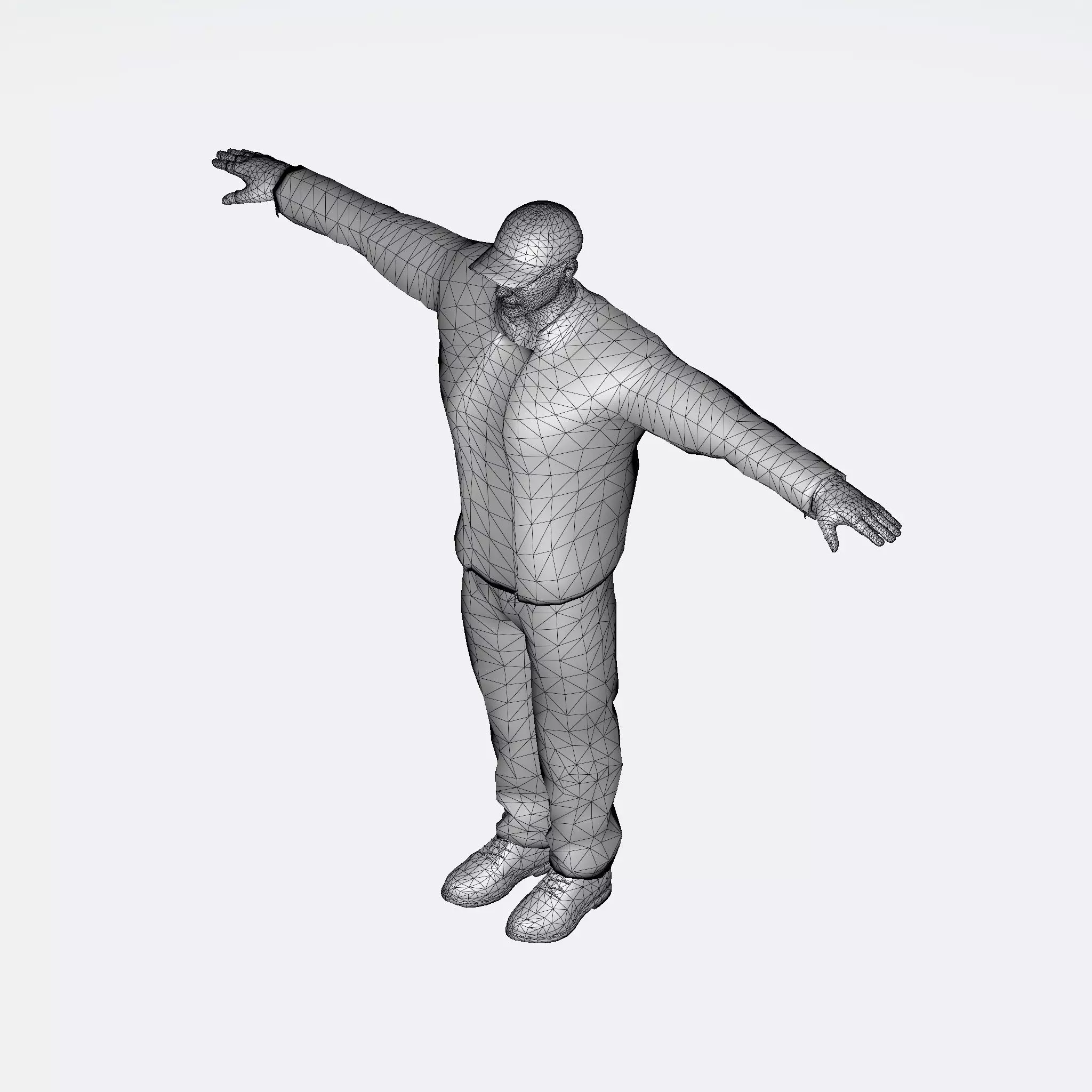 3D Character Model Urban Male with Jacket  Game Ready  Low-poly 3D model_7