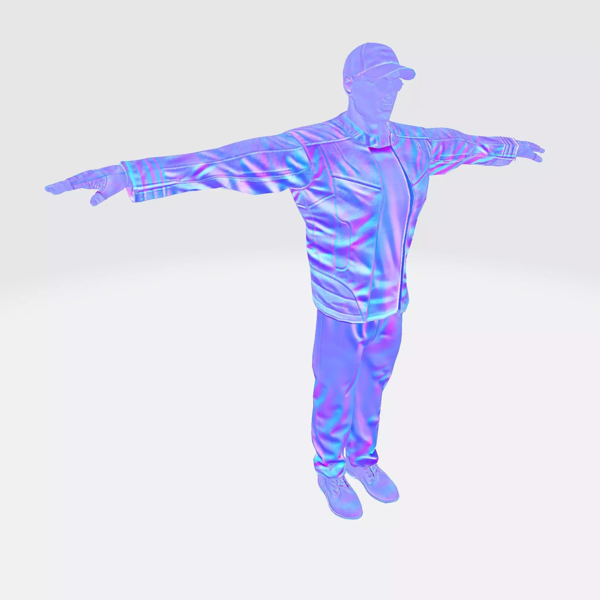 3D Character Model Urban Male with Jacket  Game Ready  Low-poly 3D model_10