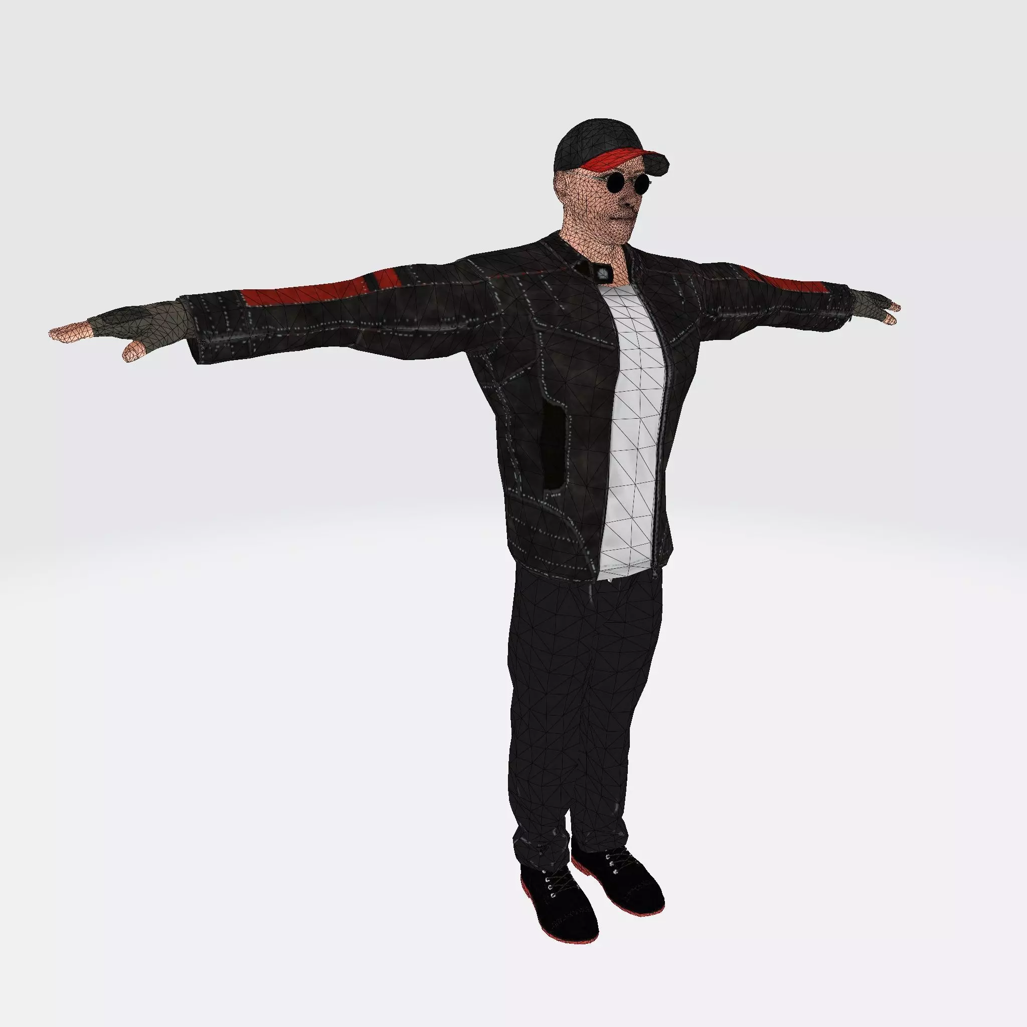 3D Character Model Urban Male with Jacket  Game Ready  Low-poly 3D model_11