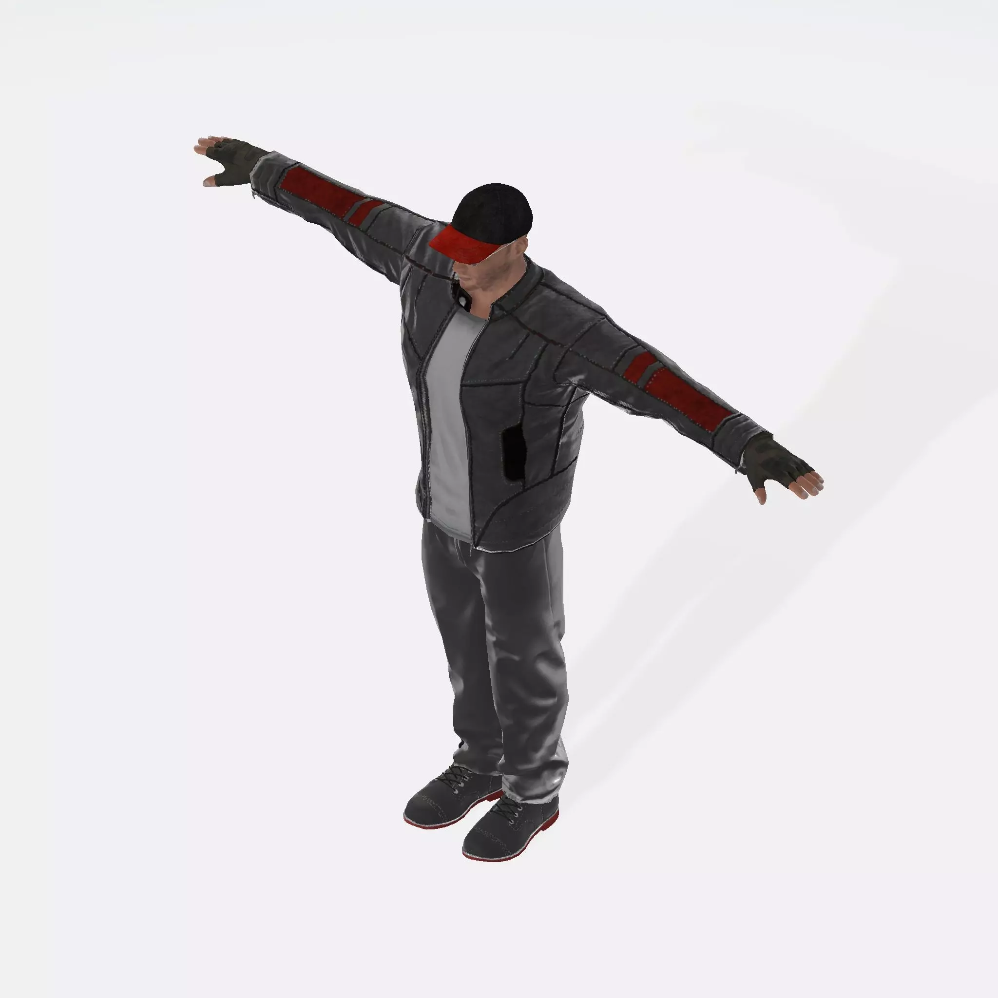 3D Character Model Urban Male with Jacket  Game Ready  Low-poly 3D model_6