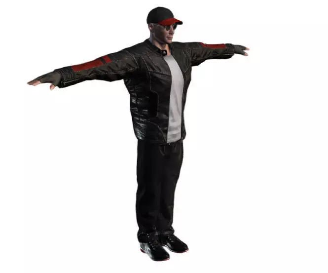 3D Character Model Urban Male with Jacket  Game Ready  Low-poly 3D model_12
