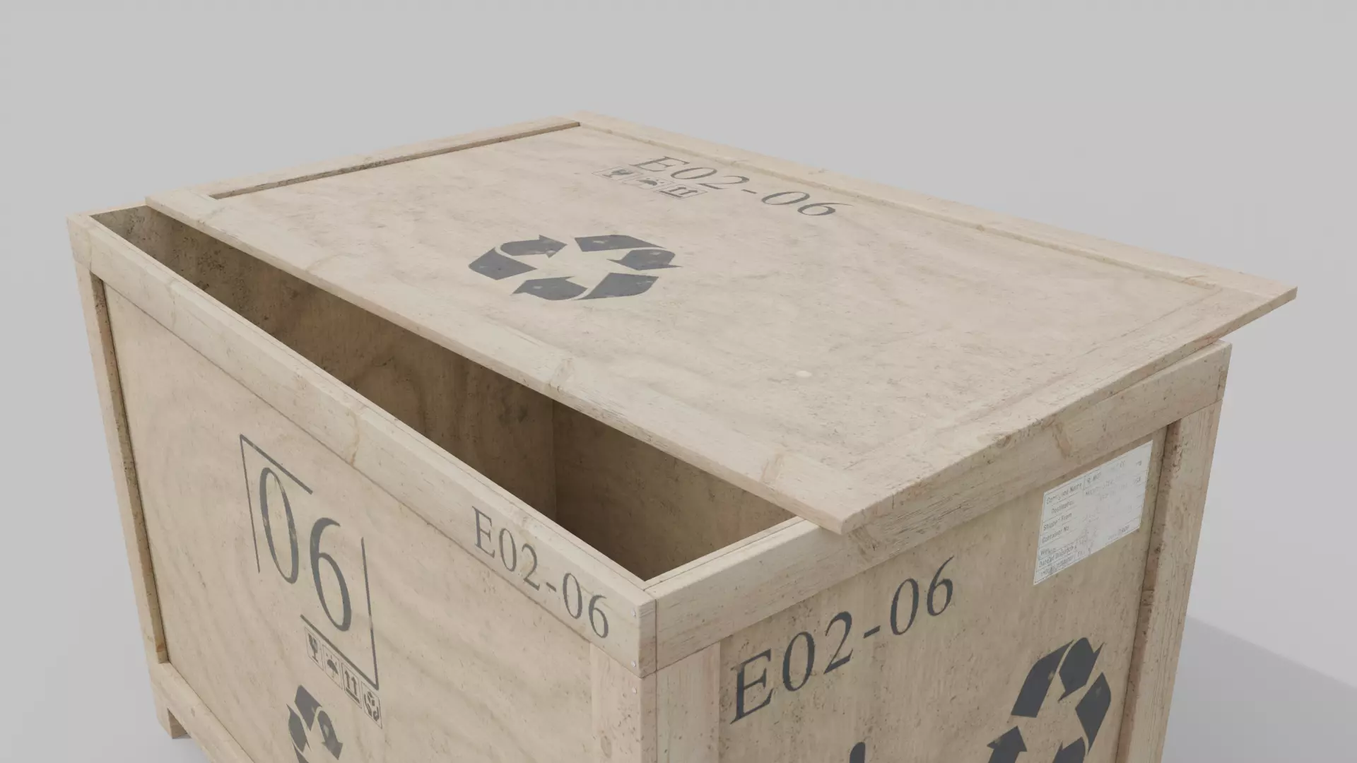 Customizable Wooden Crate Trio - Balanced Stack 3D Model Collection_21