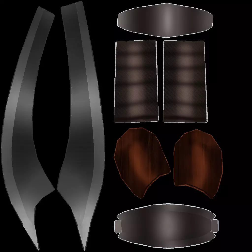 Melee Weapons Pack 6 Low-poly 3D model_15