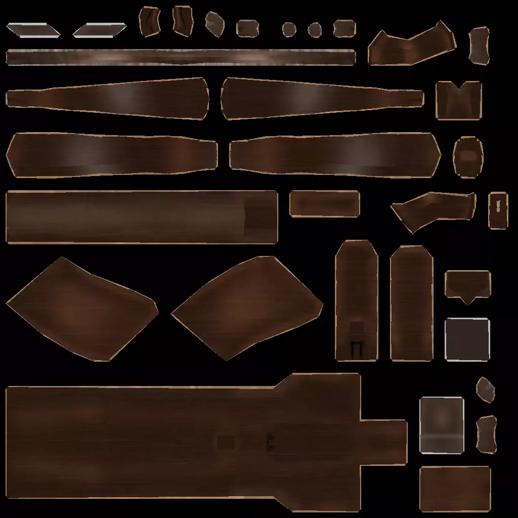 Melee Weapons Pack 6 Low-poly 3D model_16