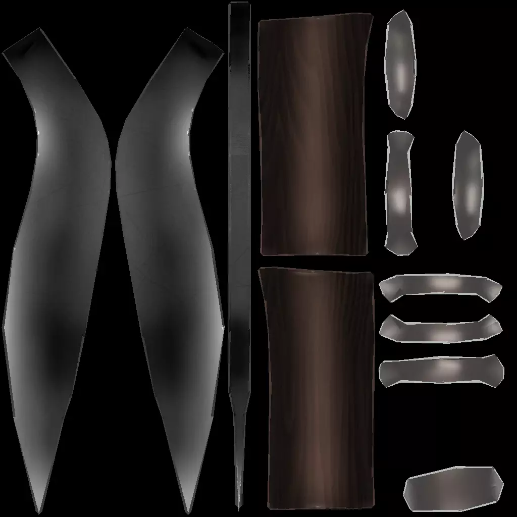 Melee Weapons Pack 6 Low-poly 3D model_18