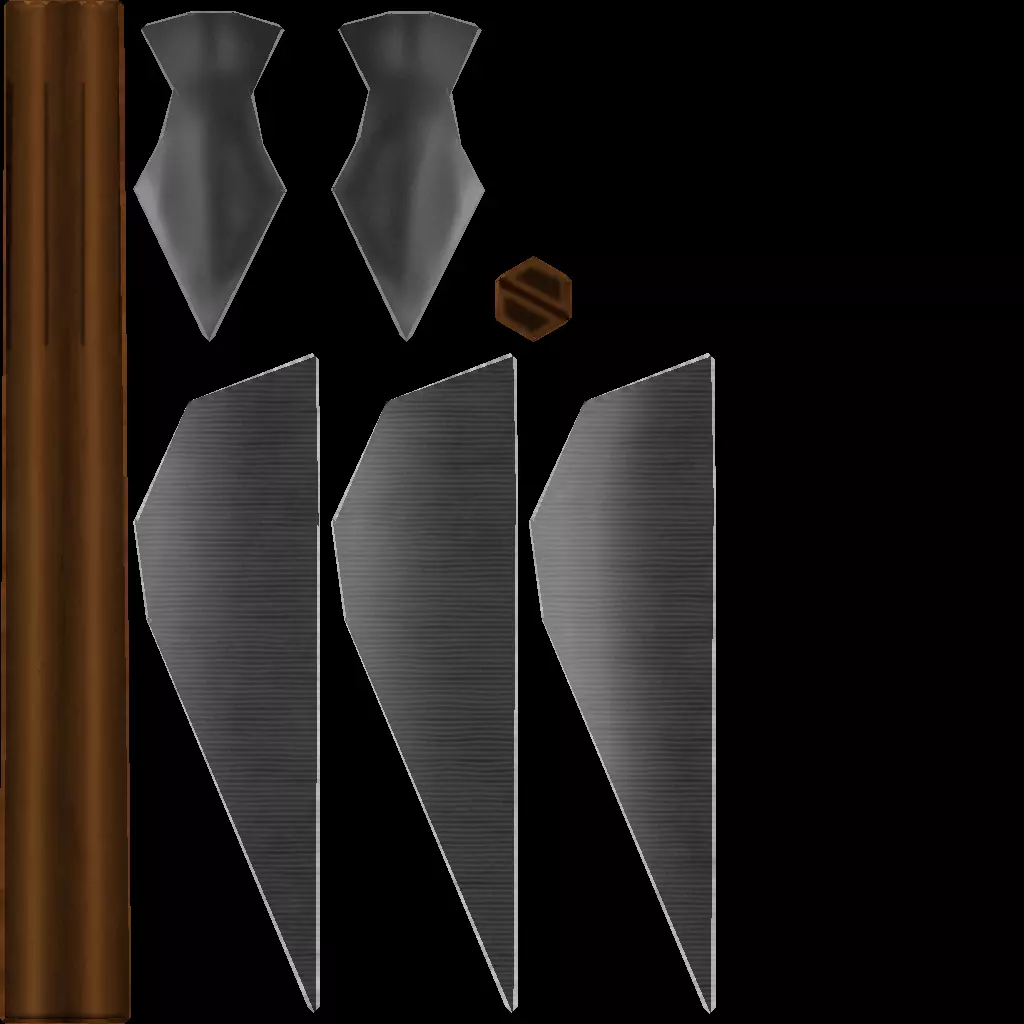 Melee Weapons Pack 6 Low-poly 3D model_14