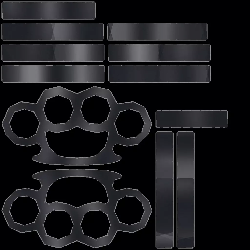 Melee Weapons Pack 6 Low-poly 3D model_13