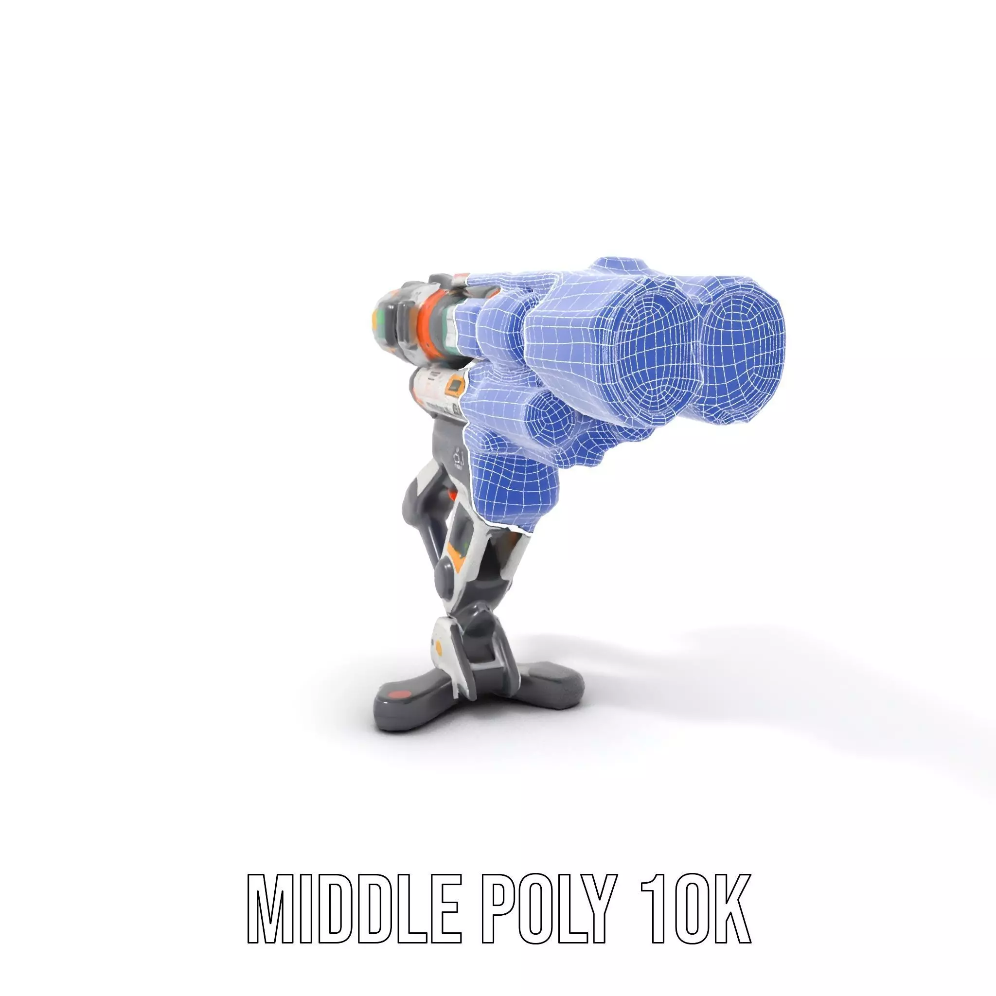 Futuristic SciFi Turret Model Pack Low-poly 3D model_16