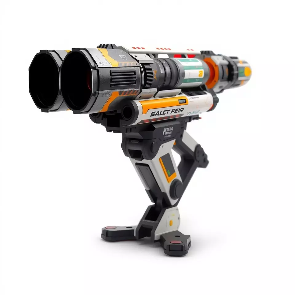 Futuristic SciFi Turret Model Pack Low-poly 3D model_3